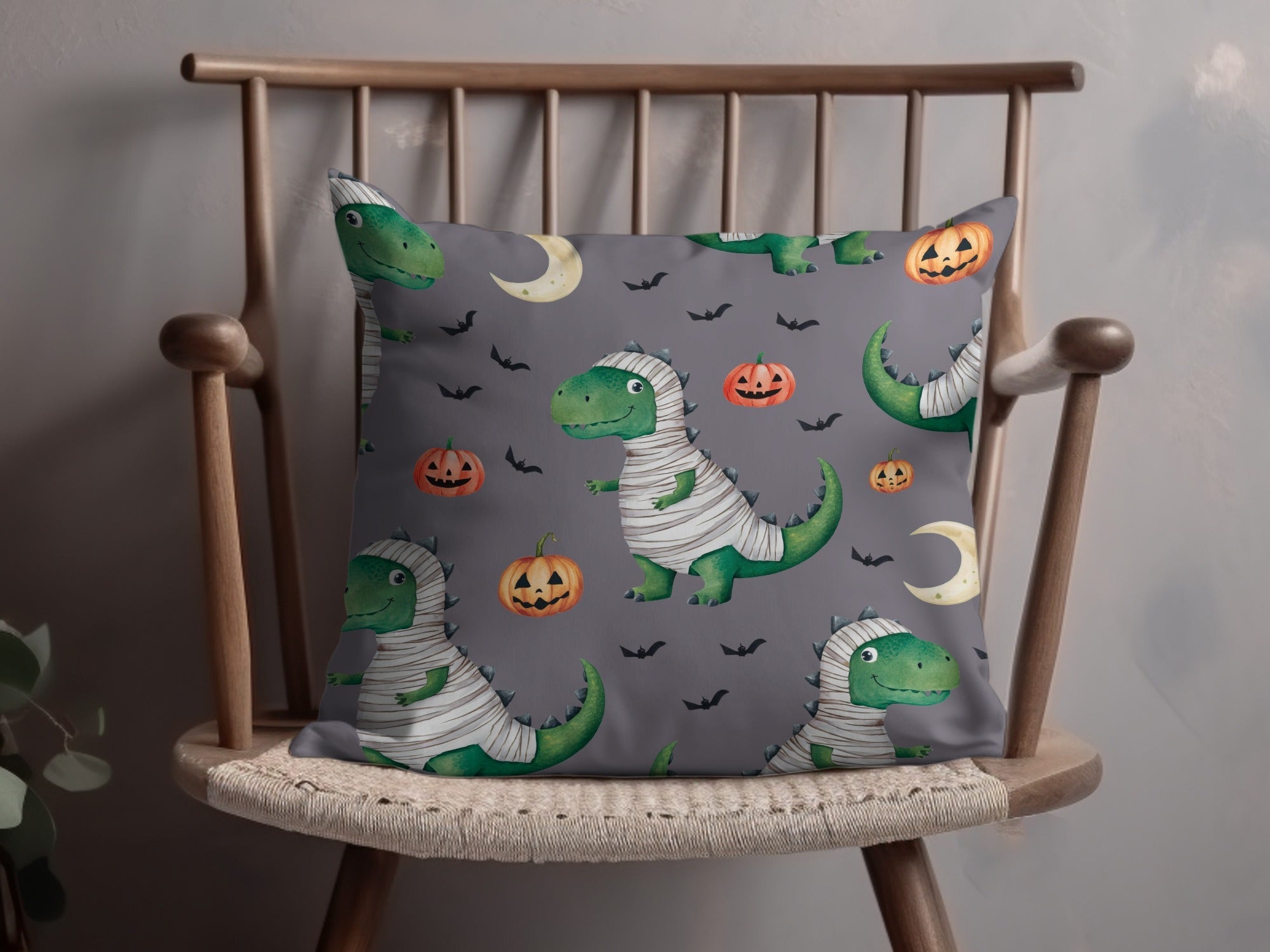 Mummy Dinosaur Watercolor Floral Pattern - Moore and Mountain