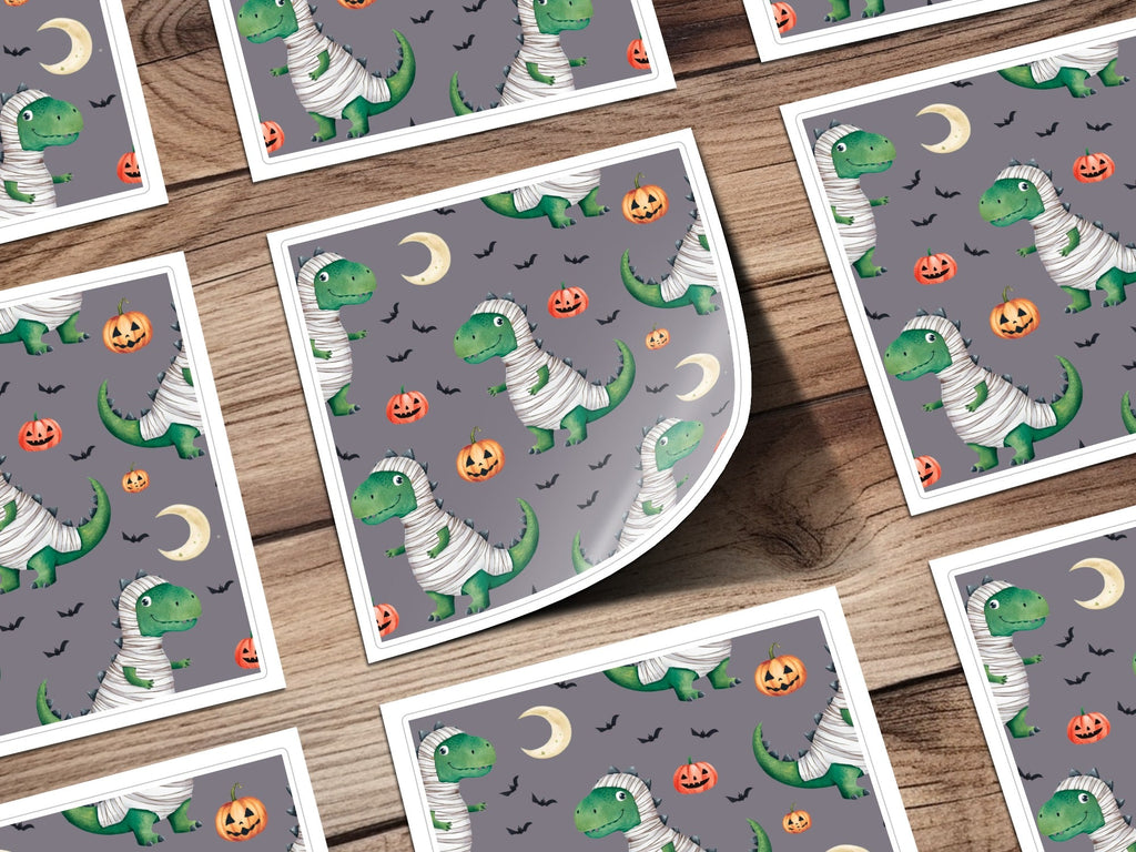 Mummy Dinosaur Watercolor Floral Pattern - Moore and Mountain