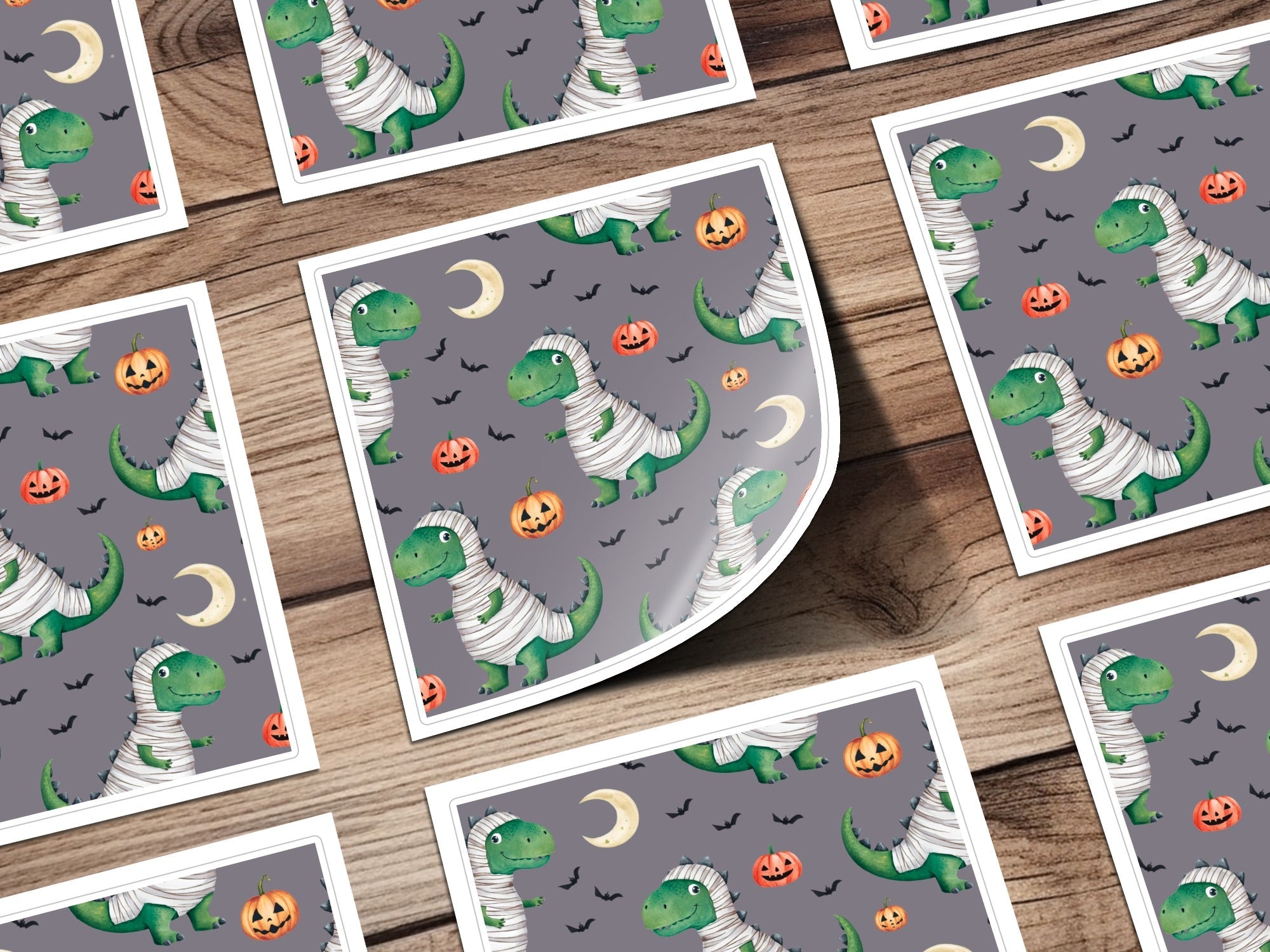 Mummy Dinosaur Watercolor Floral Pattern - Moore and Mountain