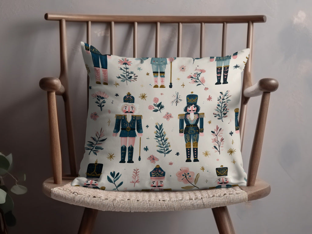 Nutcracker Toy Soldier Floral Festive Design Holiday Digital - Moore and Mountain