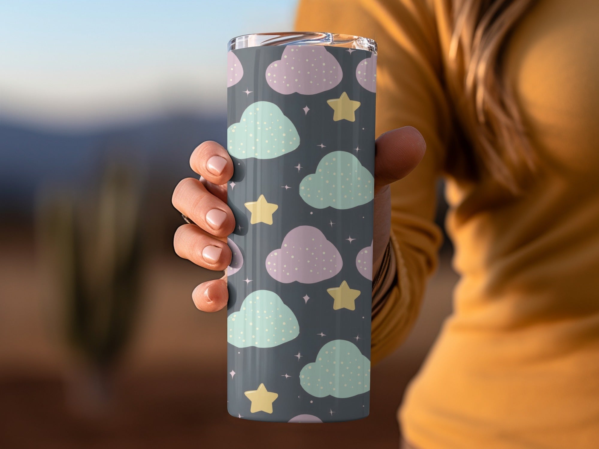 Pastel Clouds and Stars Digital Paper, Nursery Print, Baby Shower, Pattern for Boys and Girls, Cute Cloud Seamless Pattern, Dreamy Theme - Moore and Mountain