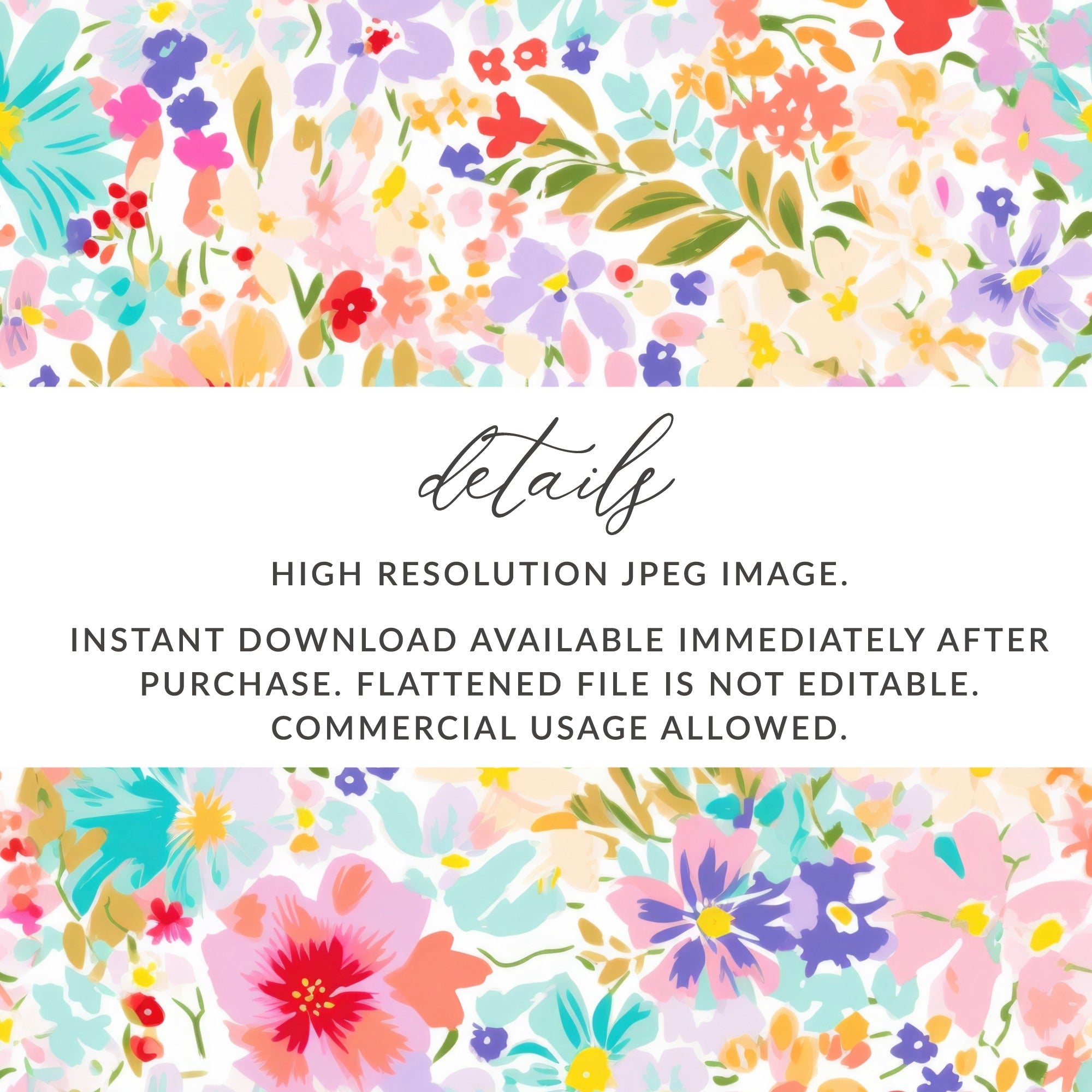 Pastel Ditsy Floral Seamless Pattern, Colorful Flower Digital Paper, Fabric Print Design, Spring Bloom Background, Scrapbooking Pattern Digital - Moore and Mountain