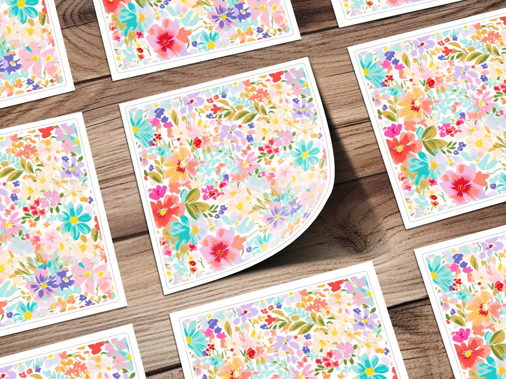 Pastel Ditsy Floral Seamless Pattern, Colorful Flower Digital Paper, Fabric Print Design, Spring Bloom Background, Scrapbooking Pattern Digital - Moore and Mountain