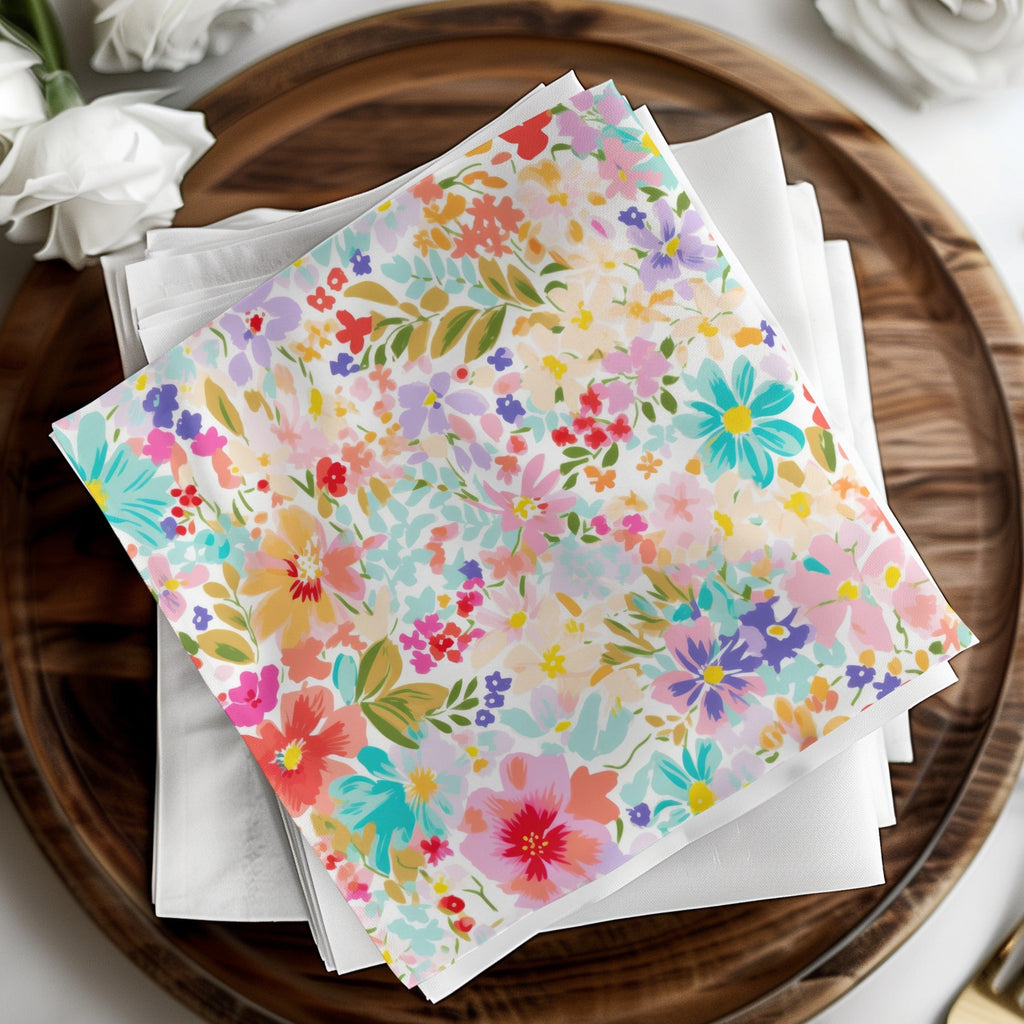 Pastel Ditsy Floral Seamless Pattern, Colorful Flower Digital Paper, Fabric Print Design, Spring Bloom Background, Scrapbooking Pattern Digital - Moore and Mountain