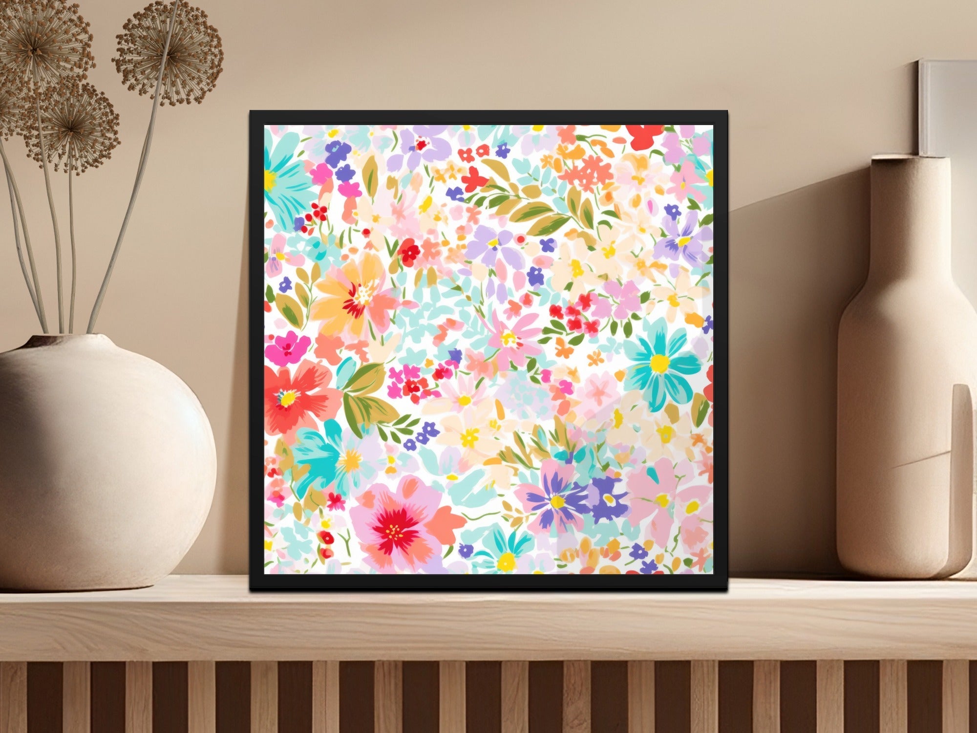 Pastel Ditsy Floral Seamless Pattern, Colorful Flower Digital Paper, Fabric Print Design, Spring Bloom Background, Scrapbooking Pattern Digital - Moore and Mountain