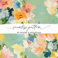 Pastel Floral Impressionistic Fine Art Seamless Texture - Moore and Mountain