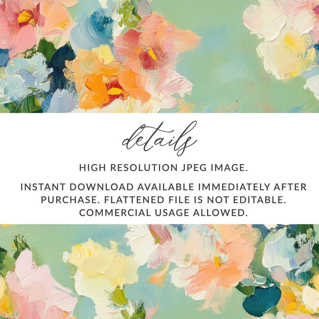 Pastel Floral Impressionistic Fine Art Seamless Texture - Moore and Mountain