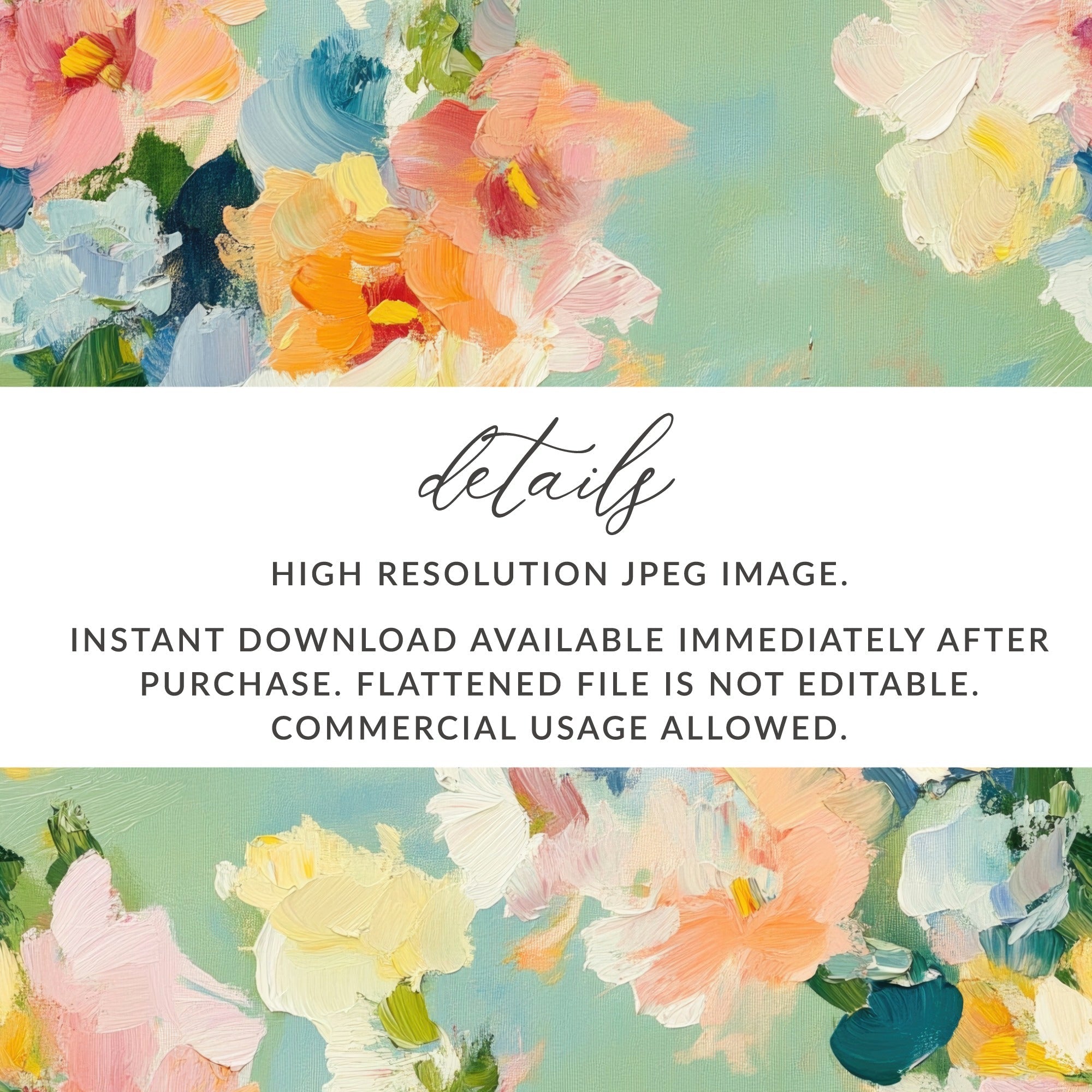 Pastel Floral Impressionistic Fine Art Seamless Texture - Moore and Mountain