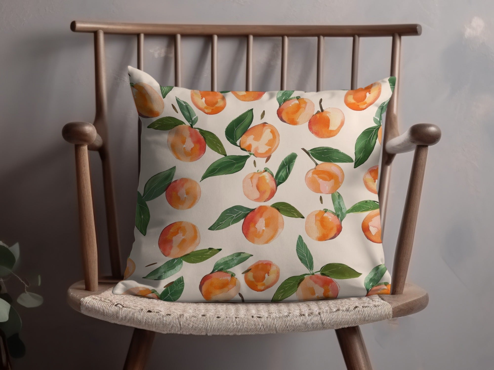 Peach Digital Paper, Watercolor Fruit Pattern, Seamless Peach Background, Summer Pattern Digital Download, Printable Peach Design - Moore and Mountain