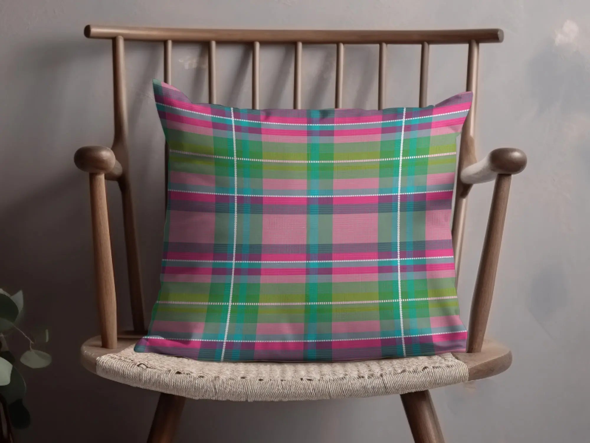 Pink and Teal Plaid Digital Paper, Seamless Tartan Pattern, Scrapbook Digital Download, 2 JPEG Scales, Pink Green Blue Plaid File - Moore and Mountain