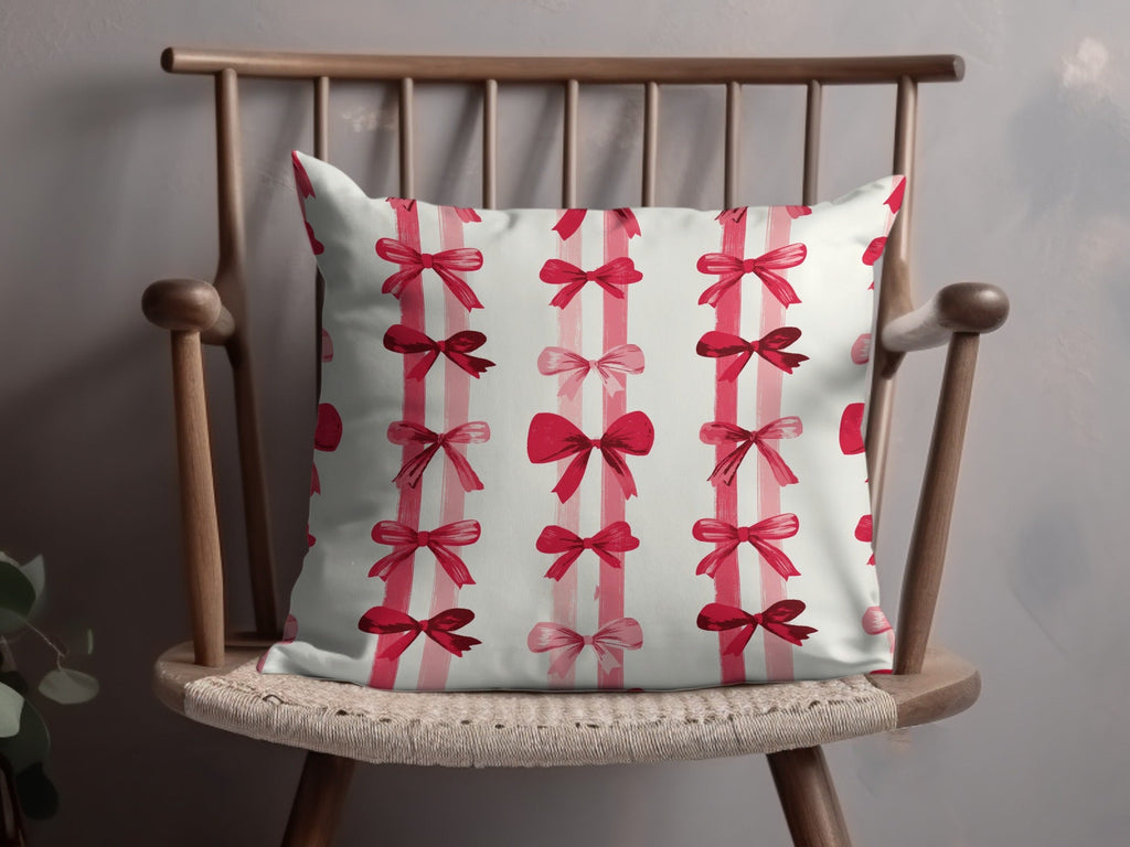 Pink Bow Digital Paper, Festive Watercolor Bows, Seamless Pattern, Scrapbook Paper, Gift Wrap, Ribbon Design, Girly, Winter Holiday - Moore and Mountain