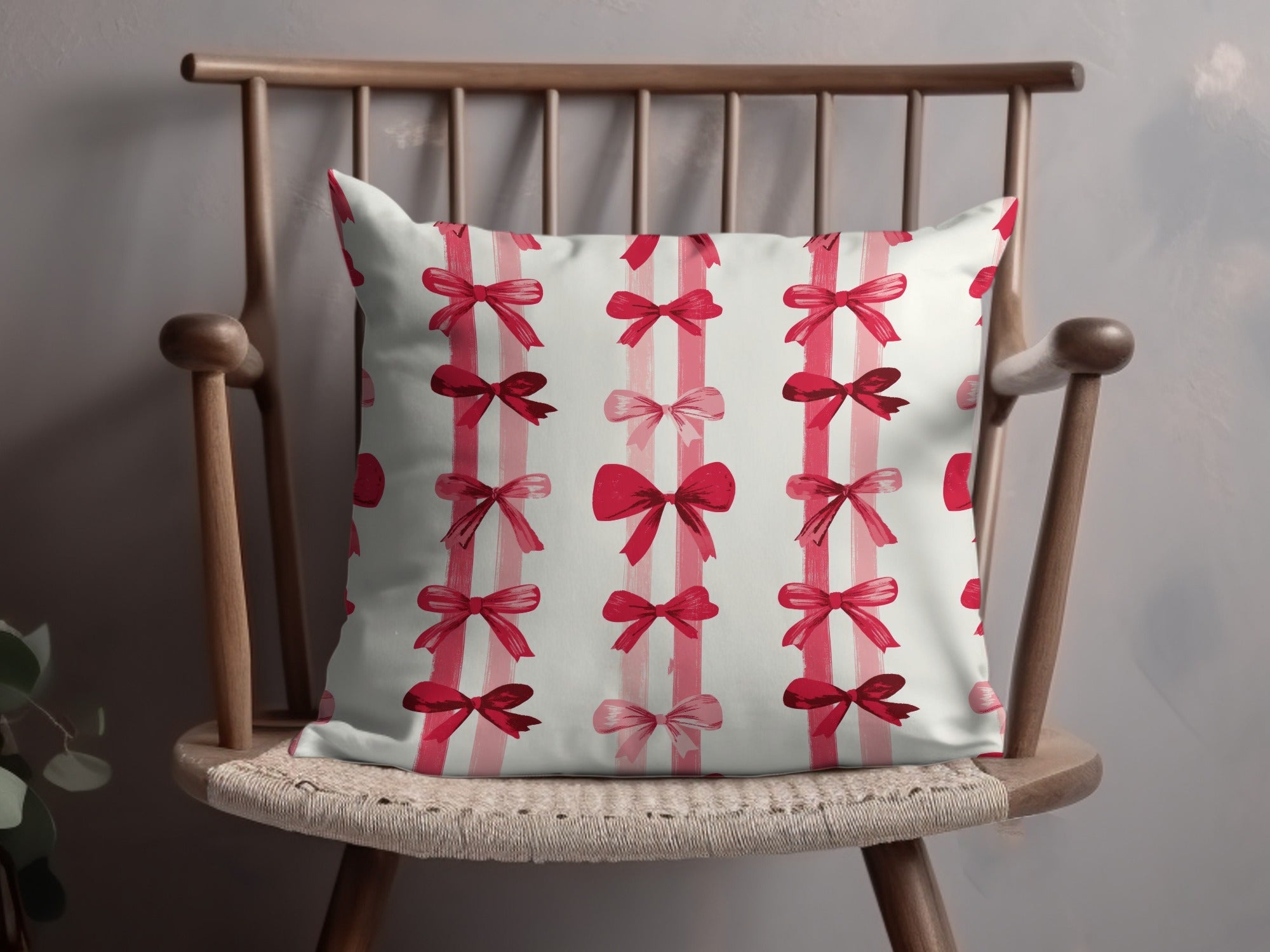 Pink Bow Digital Paper, Festive Watercolor Bows, Seamless Pattern, Scrapbook Paper, Gift Wrap, Ribbon Design, Girly, Winter Holiday - Moore and Mountain