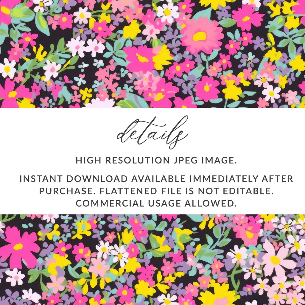 Pink Ditsy Floral Seamless Pattern - Moore and Mountain