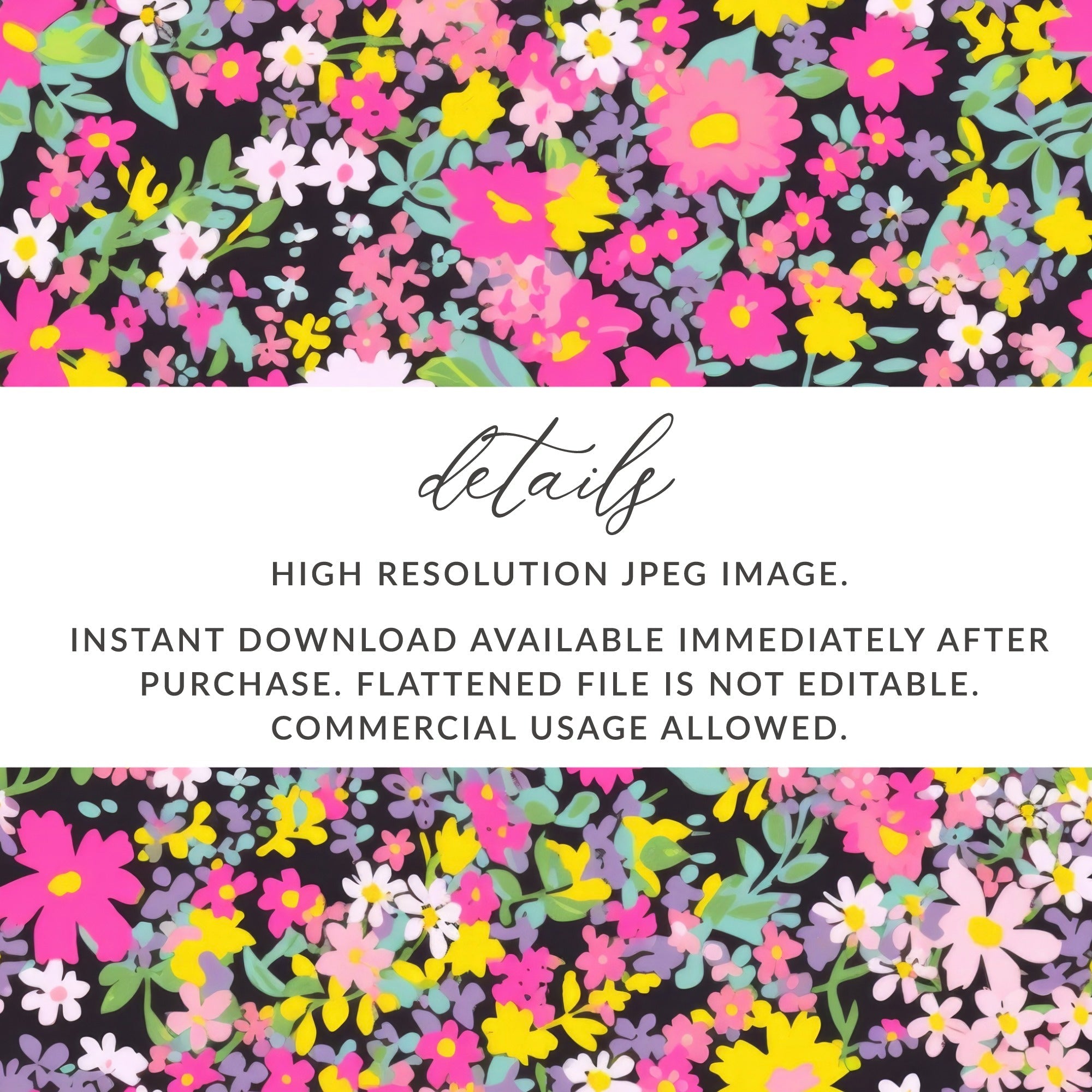 Pink Ditsy Floral Seamless Pattern - Moore and Mountain