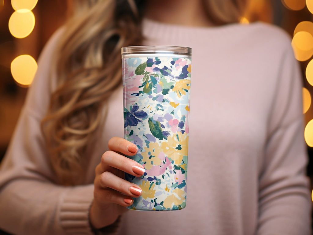 Pink Floral Digital Paper, Abstract Flower Pattern, Yellow, Purple, Spring, Summer Print, Seamless Digital Texture, Scrapbooking, Fabric - Moore and Mountain