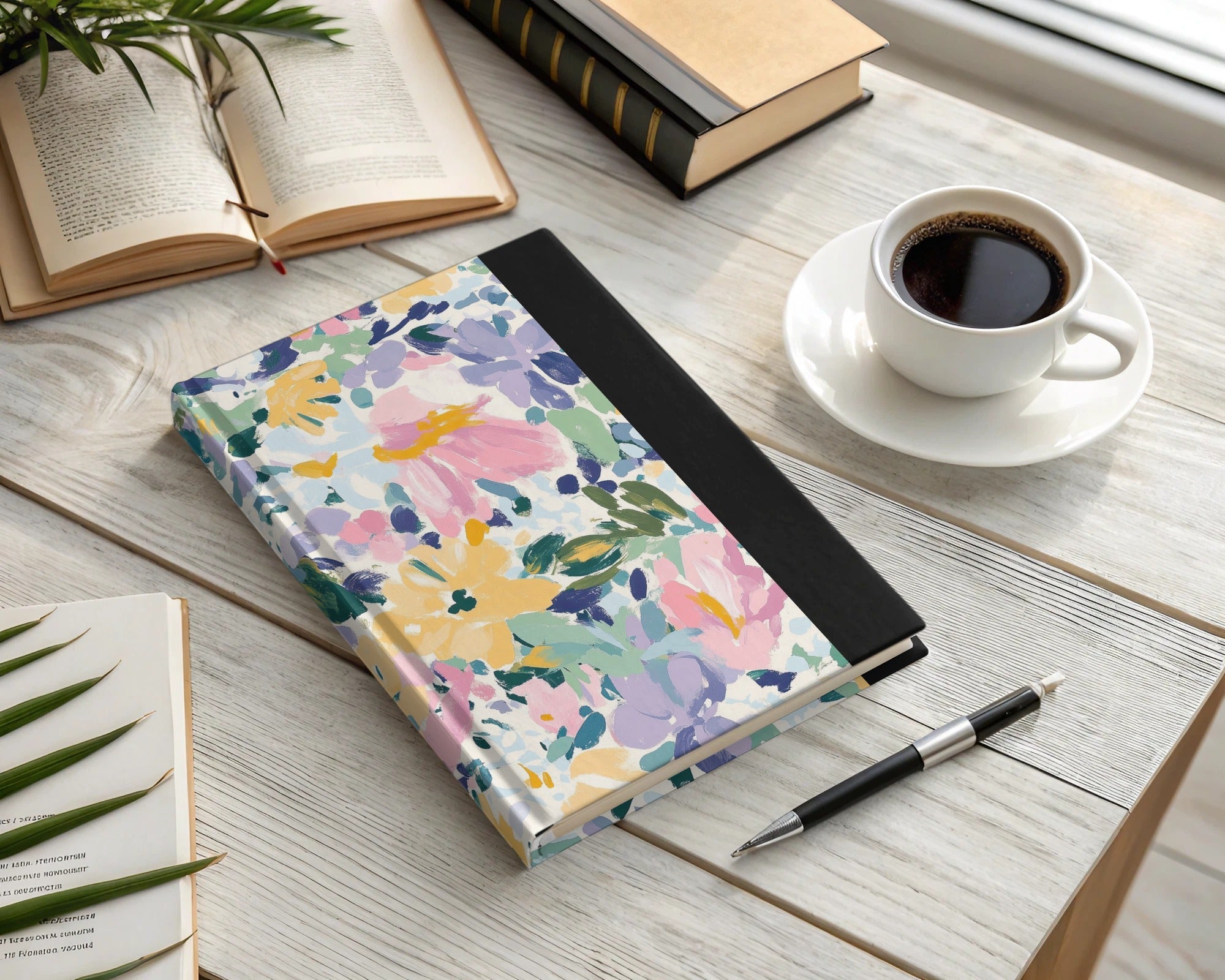 Pink Floral Digital Paper, Abstract Flower Pattern, Yellow, Purple, Spring, Summer Print, Seamless Digital Texture, Scrapbooking, Fabric - Moore and Mountain