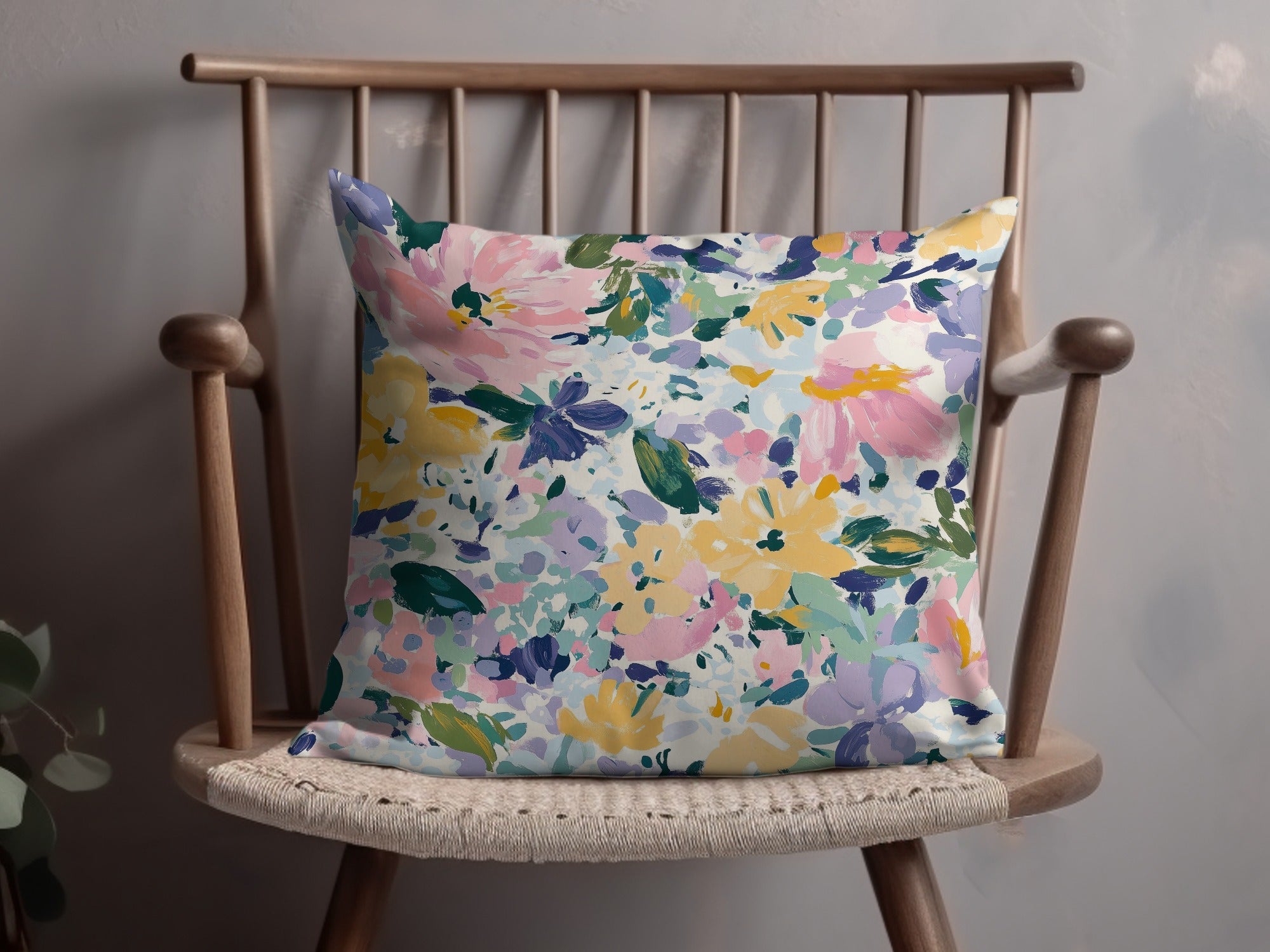 Pink Floral Digital Paper, Abstract Flower Pattern, Yellow, Purple, Spring, Summer Print, Seamless Digital Texture, Scrapbooking, Fabric - Moore and Mountain