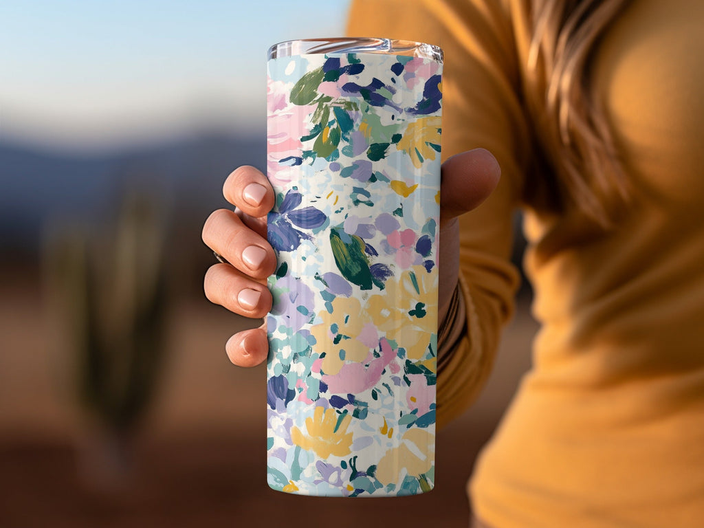 Pink Floral Digital Paper, Abstract Flower Pattern, Yellow, Purple, Spring, Summer Print, Seamless Digital Texture, Scrapbooking, Fabric - Moore and Mountain