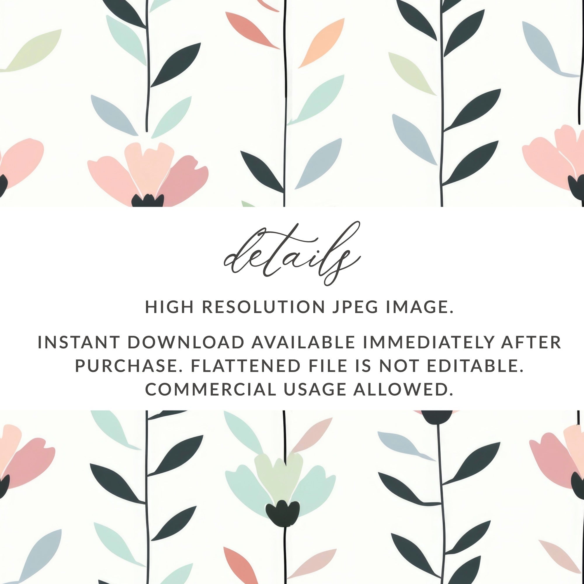 Pink Floral Digital Paper, Seamless Flower Pattern, Pastel Backgrounds, Digital Prints, Scrapbook Paper, Floral Fabric Design - Moore and Mountain