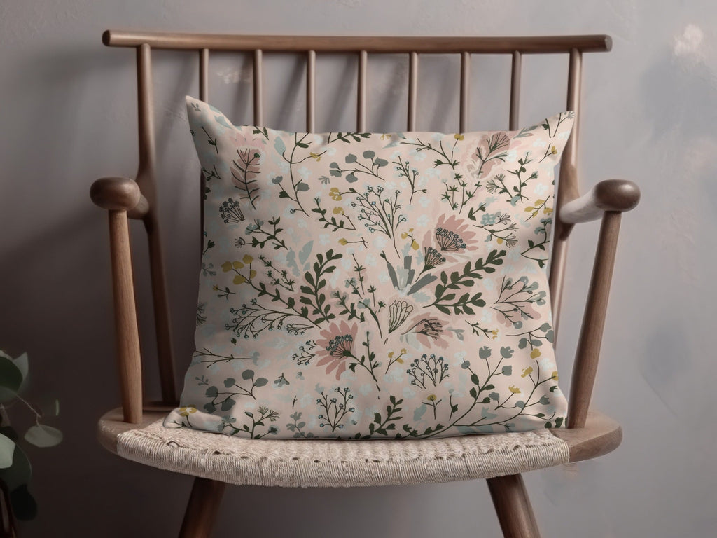 Pink Floral Digital Paper, Watercolor Botanical Pattern, Delicate Flower Print, Spring Blossom Design, Abstract Leaf Background, Pastel - Moore and Mountain