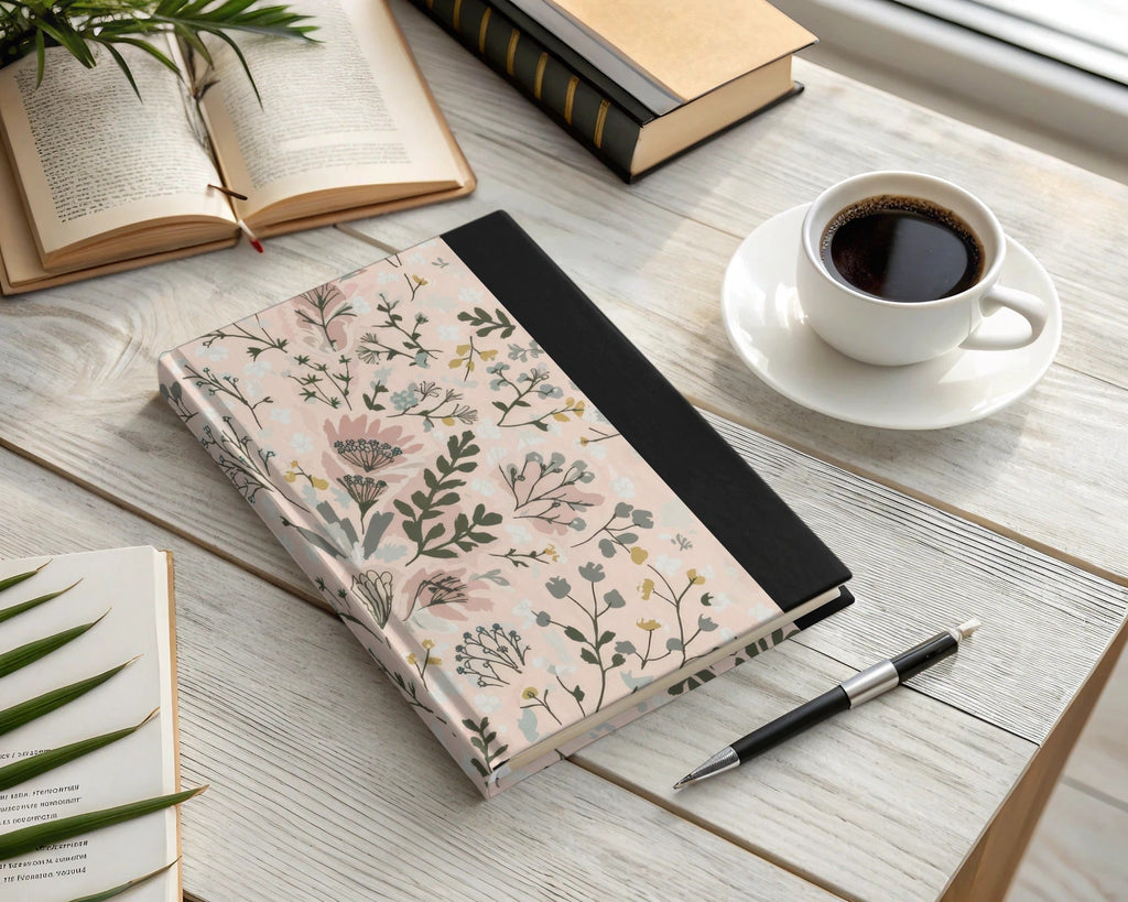 Pink Floral Digital Paper, Watercolor Botanical Pattern, Delicate Flower Print, Spring Blossom Design, Abstract Leaf Background, Pastel - Moore and Mountain