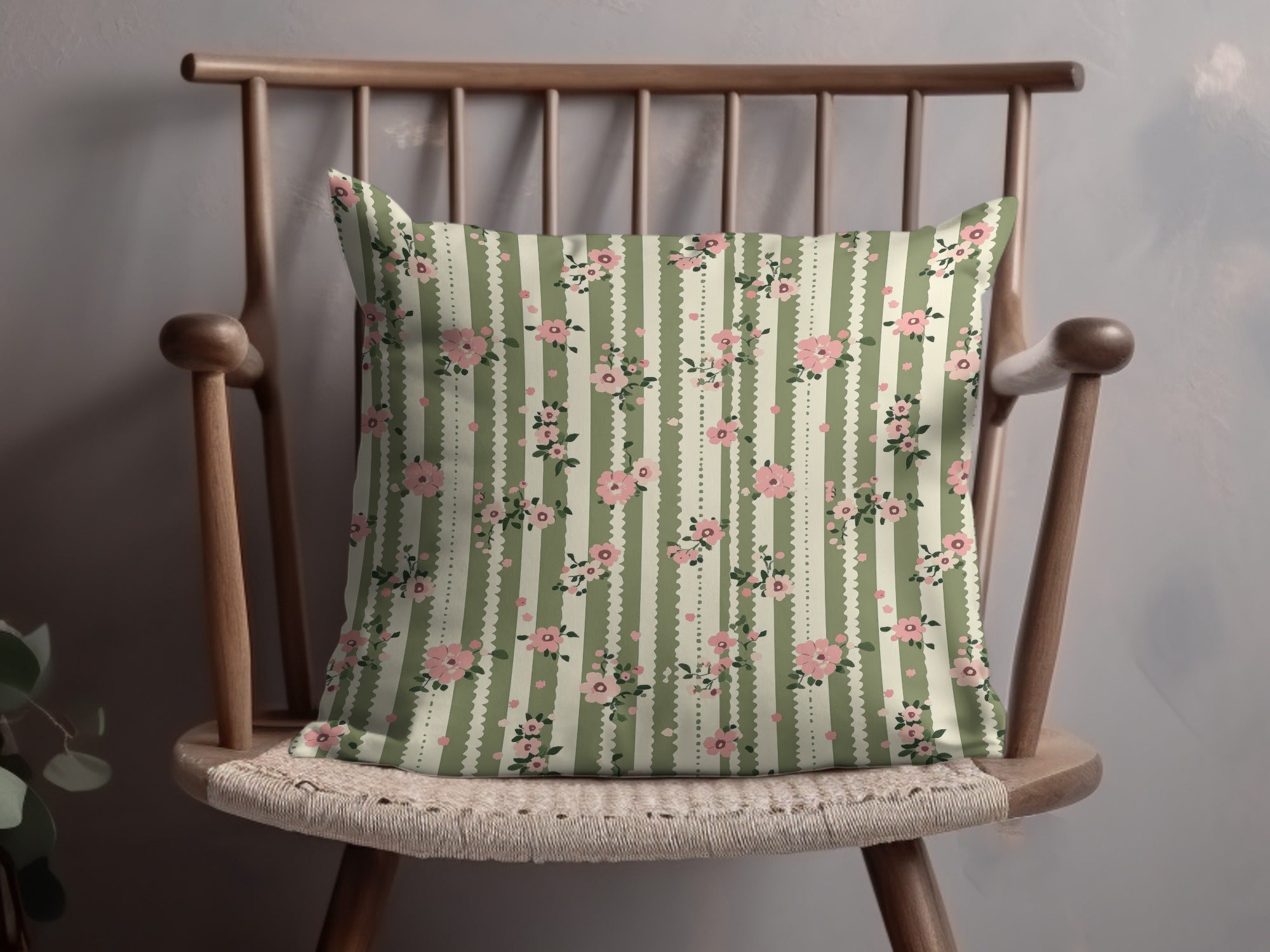 Pink Floral Stripe Seamless Pattern, Digital Paper, Floral Digital Print, Repeating Pattern, Fabric Design, Commercial Use, Scrapbooking - Moore and Mountain