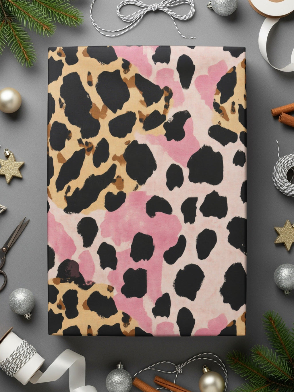 Pink Leopard Print Digital Paper, Tan Animal Print Texture, Cheetah Pattern, Abstract Seamless Design, Printable Background, Digital - Moore and Mountain