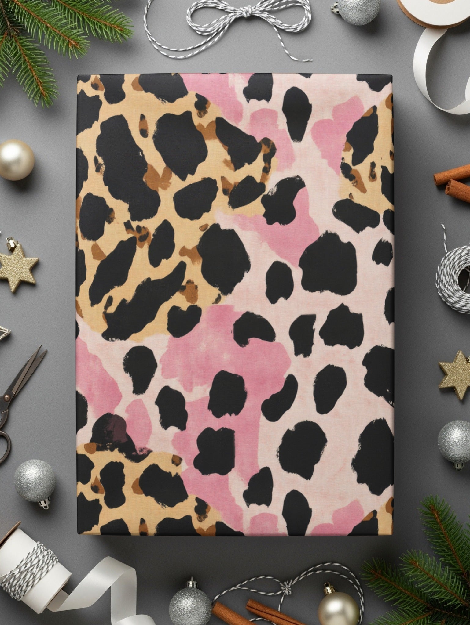 Pink Leopard Print Digital Paper, Tan Animal Print Texture, Cheetah Pattern, Abstract Seamless Design, Printable Background, Digital - Moore and Mountain