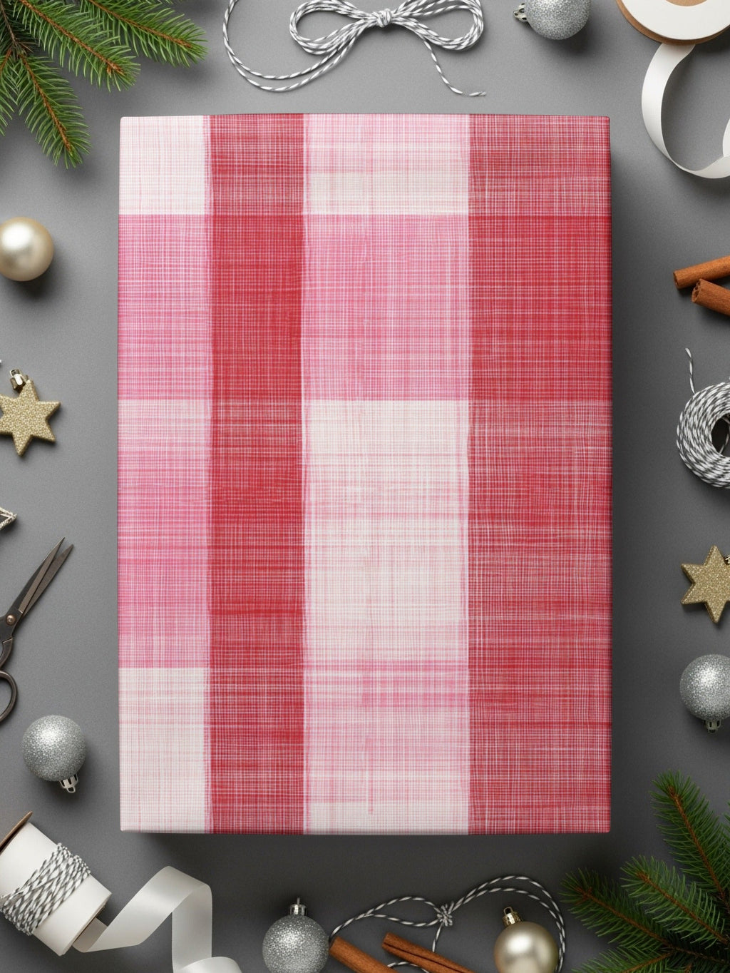 Pink Plaid Digital Paper, Gingham Texture, Red Fabric Pattern, Tartan Background, Scrapbook Paper, Digital Download, Seamless Tile - Moore and Mountain