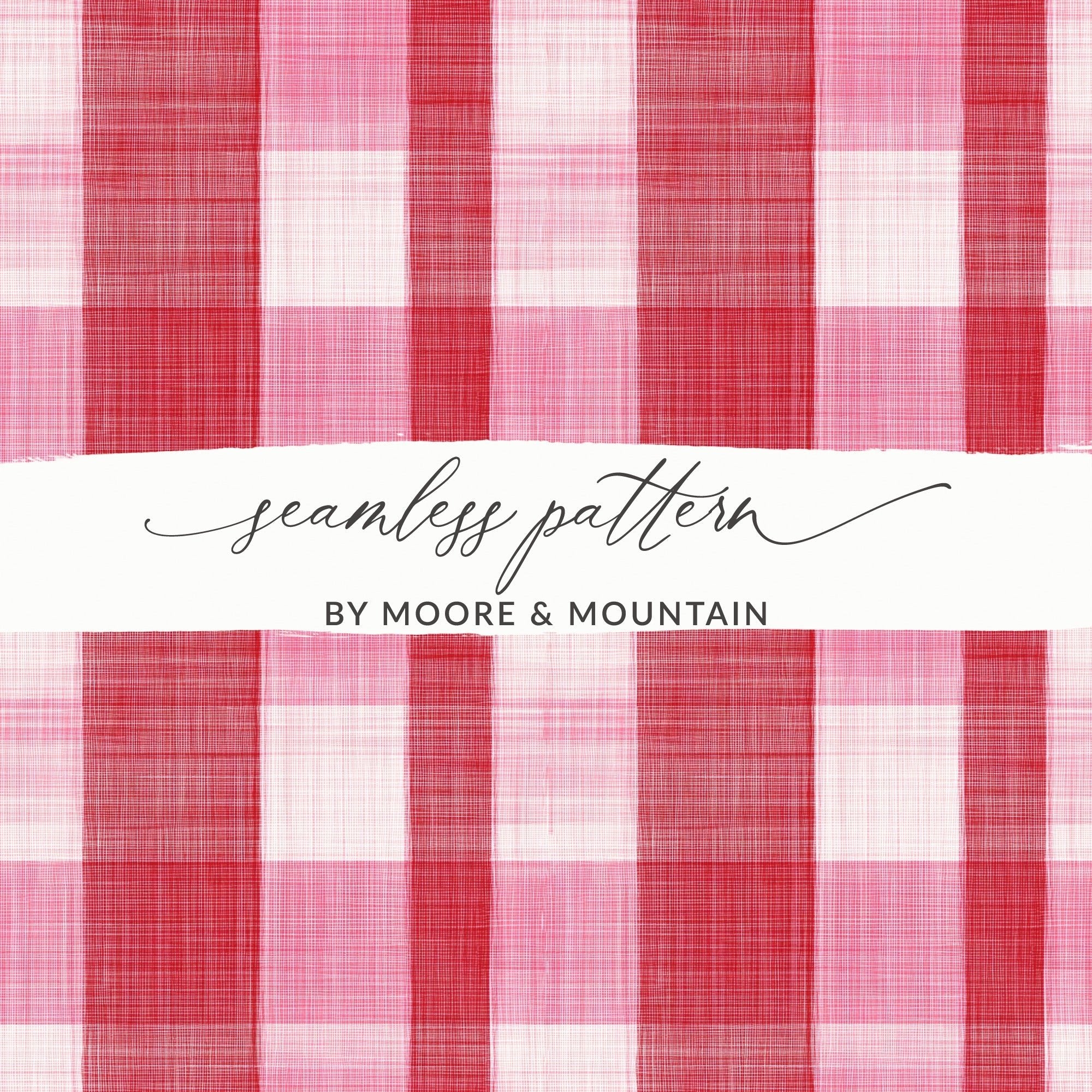 Pink Plaid Digital Paper, Gingham Texture, Red Fabric Pattern, Tartan Background, Scrapbook Paper, Digital Download, Seamless Tile - Moore and Mountain