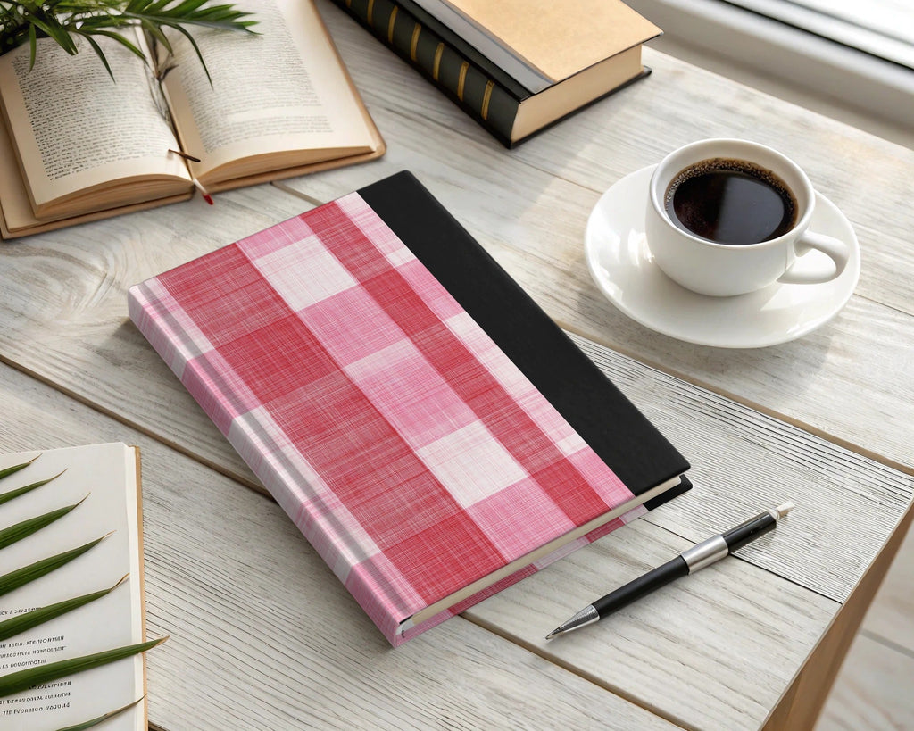 Pink Plaid Digital Paper, Gingham Texture, Red Fabric Pattern, Tartan Background, Scrapbook Paper, Digital Download, Seamless Tile - Moore and Mountain