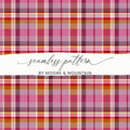 Pink Plaid Digital Paper, Seamless Tartan Pattern, Scrapbook Paper, Commercial Use, 12x12 JPEG Files, 2 Scales, Fabric Design - Moore and Mountain