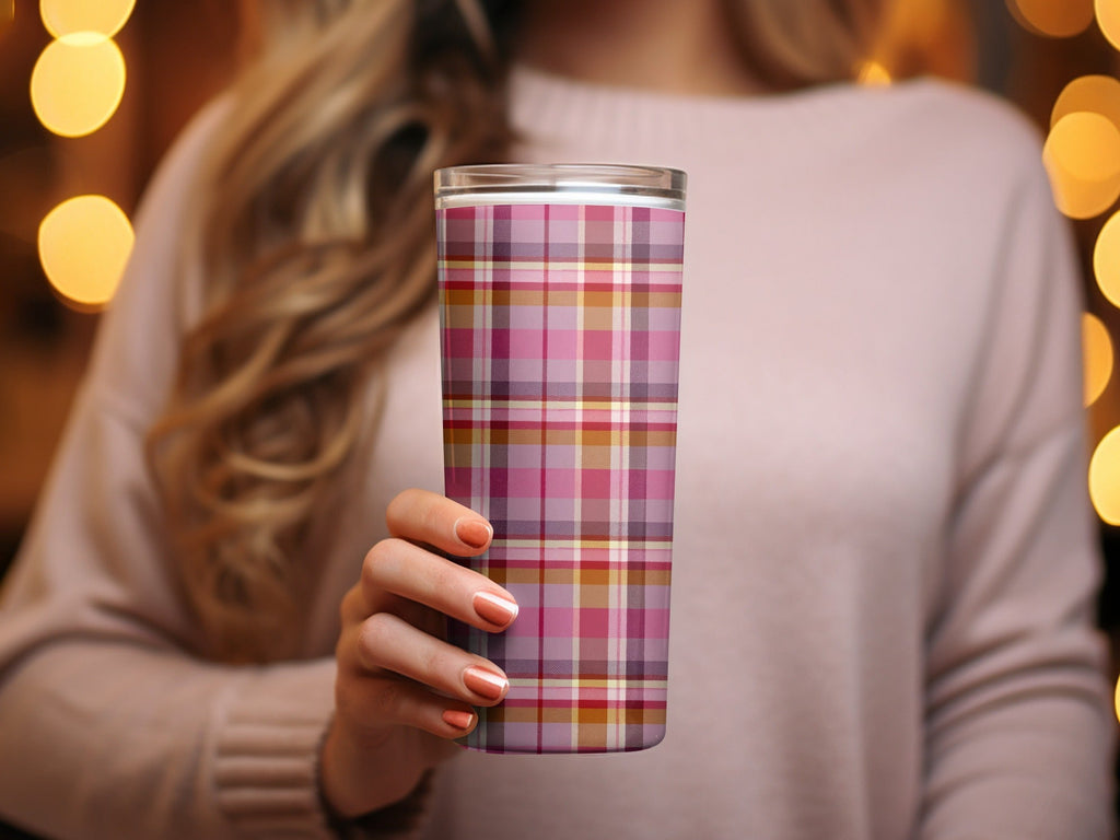 Pink Plaid Digital Paper, Seamless Tartan Pattern, Scrapbook Paper, Commercial Use, 12x12 JPEG Files, 2 Scales, Fabric Design - Moore and Mountain