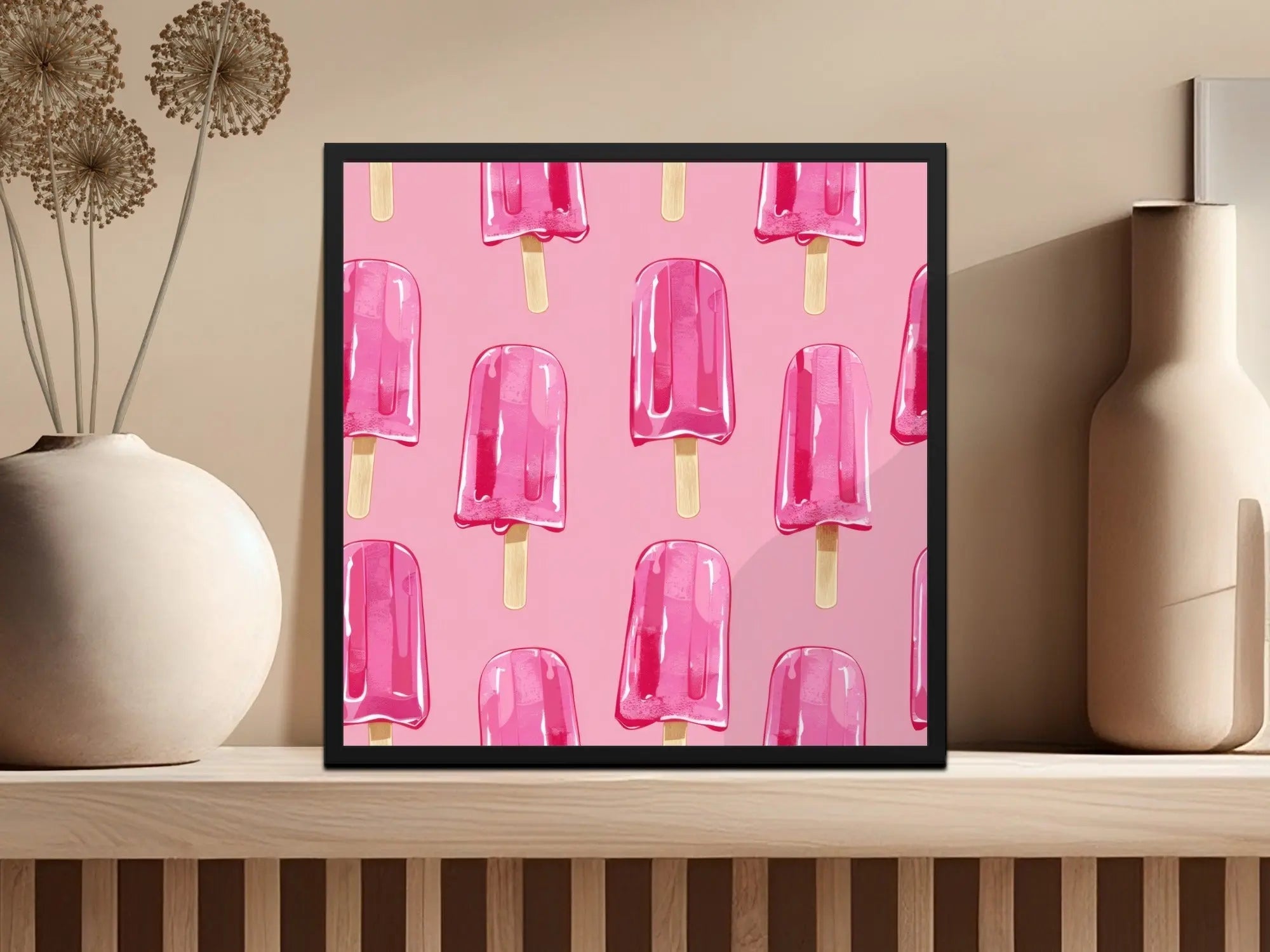 Pink Popsicle Seamless Pattern, Digital Paper, Sweet Treat Design, Summer Vibes Background, Scrapbooking, Fabric Design, Digital - Moore and Mountain