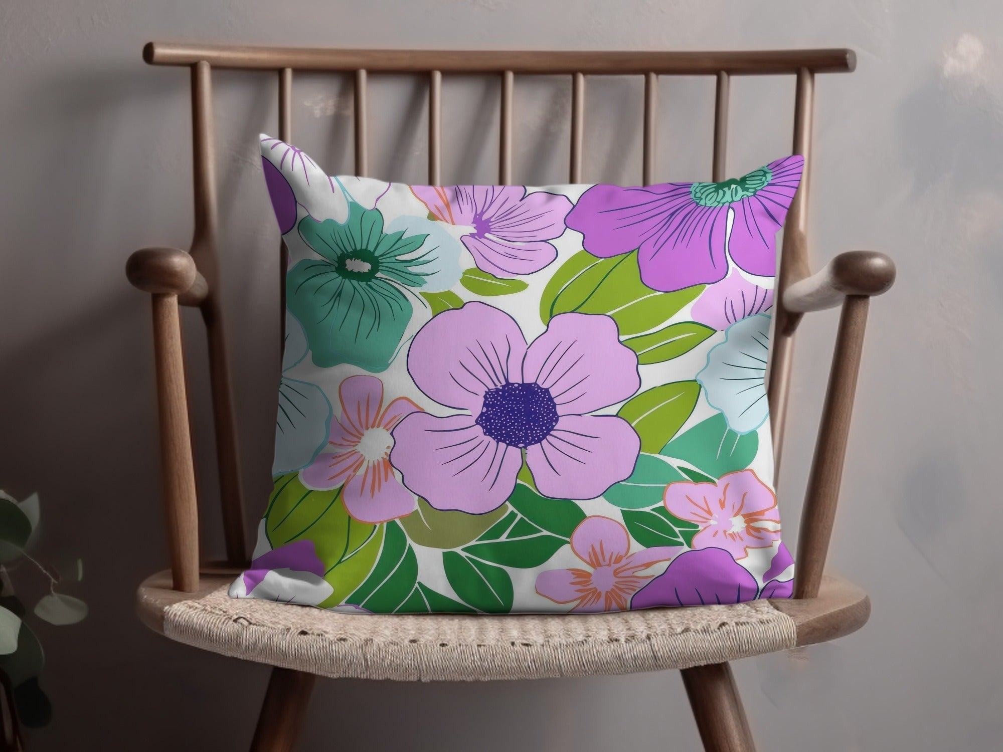 Pink Preppy Digital, 60s floral pattern, Groovy Floral Background, Retro Flower Design, Digital Prints, Sublimation Graphics - Moore and Mountain