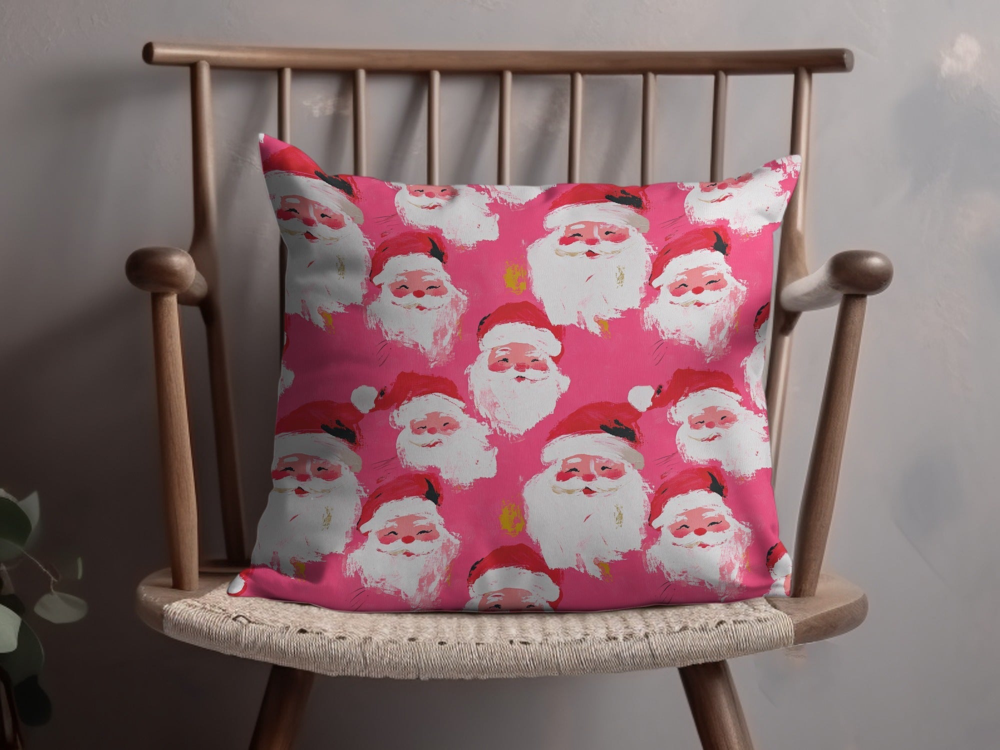 Pink Santa Claus Pattern, T-Shirt Design, Digital Paper, Christmas Seamless Pattern, Holiday Fabric Print, Festive Art, Xmas Sublimation - Moore and Mountain