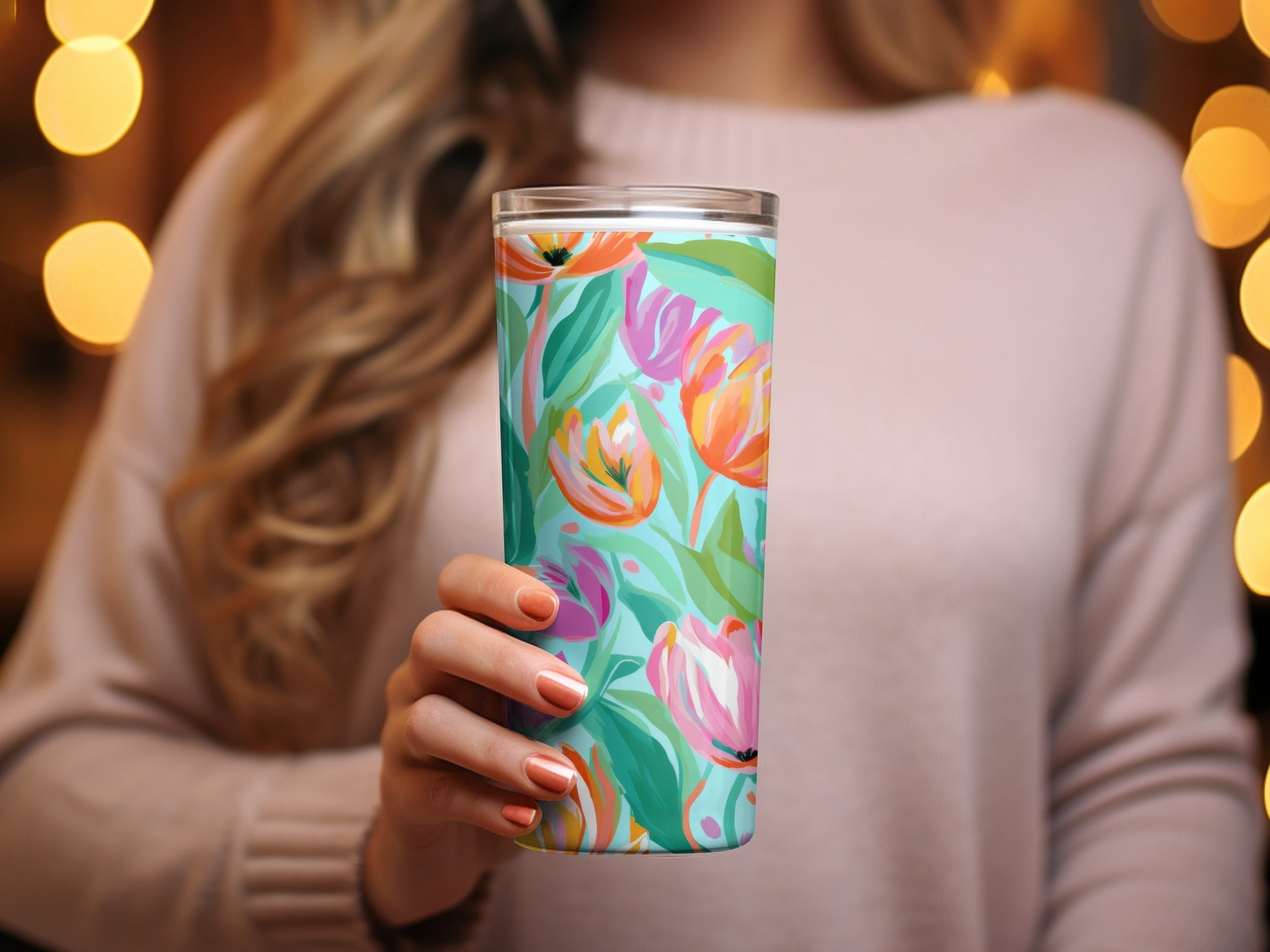 Pink Tulip Seamless Pattern, Floral Digital Paper, Spring Flower Design, Fabric Design, Commercial Use, Digital Download, Printable Pattern - Moore and Mountain