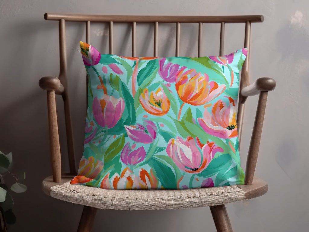 Pink Tulip Seamless Pattern, Floral Digital Paper, Spring Flower Design, Fabric Design, Commercial Use, Digital Download, Printable Pattern - Moore and Mountain