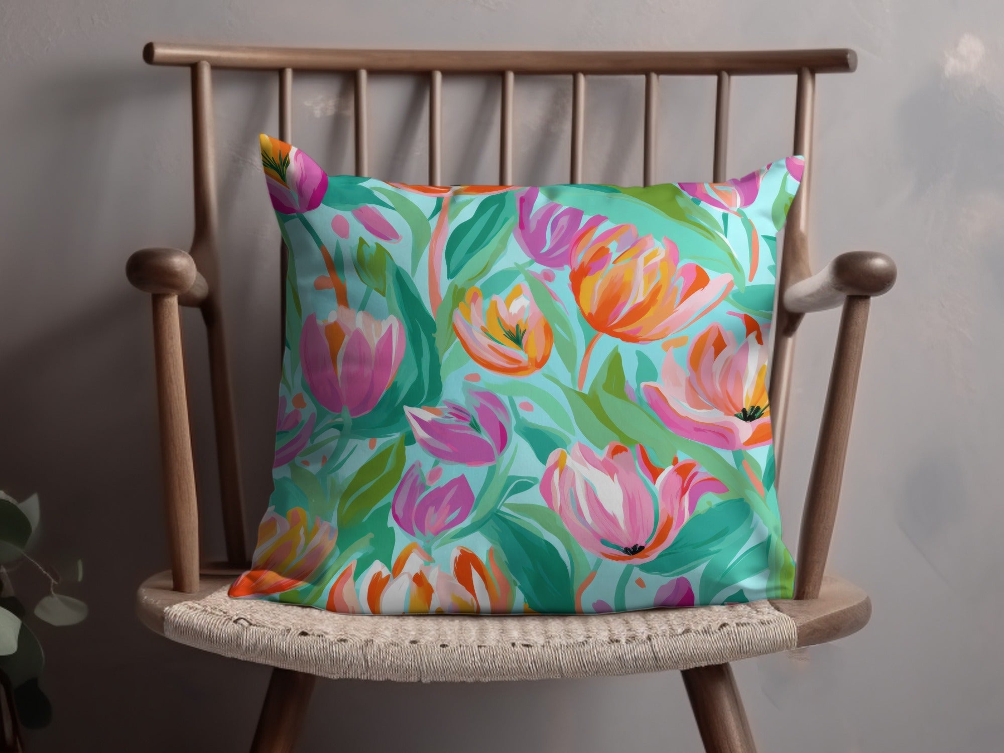 Pink Tulip Seamless Pattern, Floral Digital Paper, Spring Flower Design, Fabric Design, Commercial Use, Digital Download, Printable Pattern - Moore and Mountain