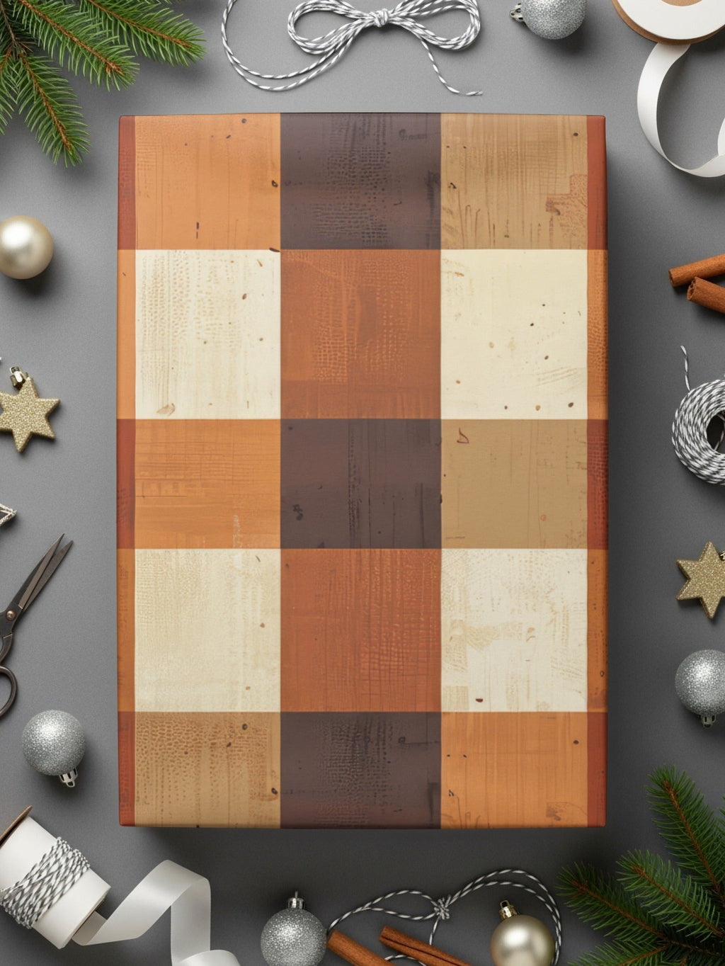 Plaid Digital Paper, Brown Tan Pattern, Check Seamless Design, Printable Background, Scrapbook Digital Texture, Commercial Use Digital - Moore and Mountain