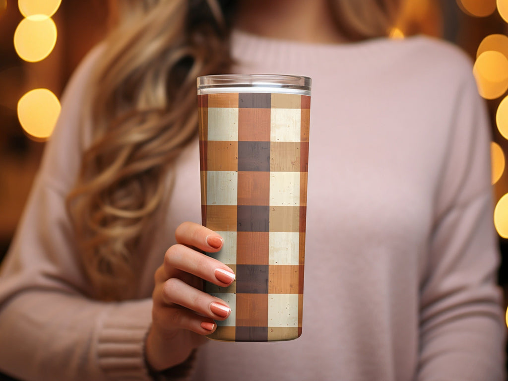 Plaid Digital Paper, Brown Tan Pattern, Check Seamless Design, Printable Background, Scrapbook Digital Texture, Commercial Use Digital - Moore and Mountain