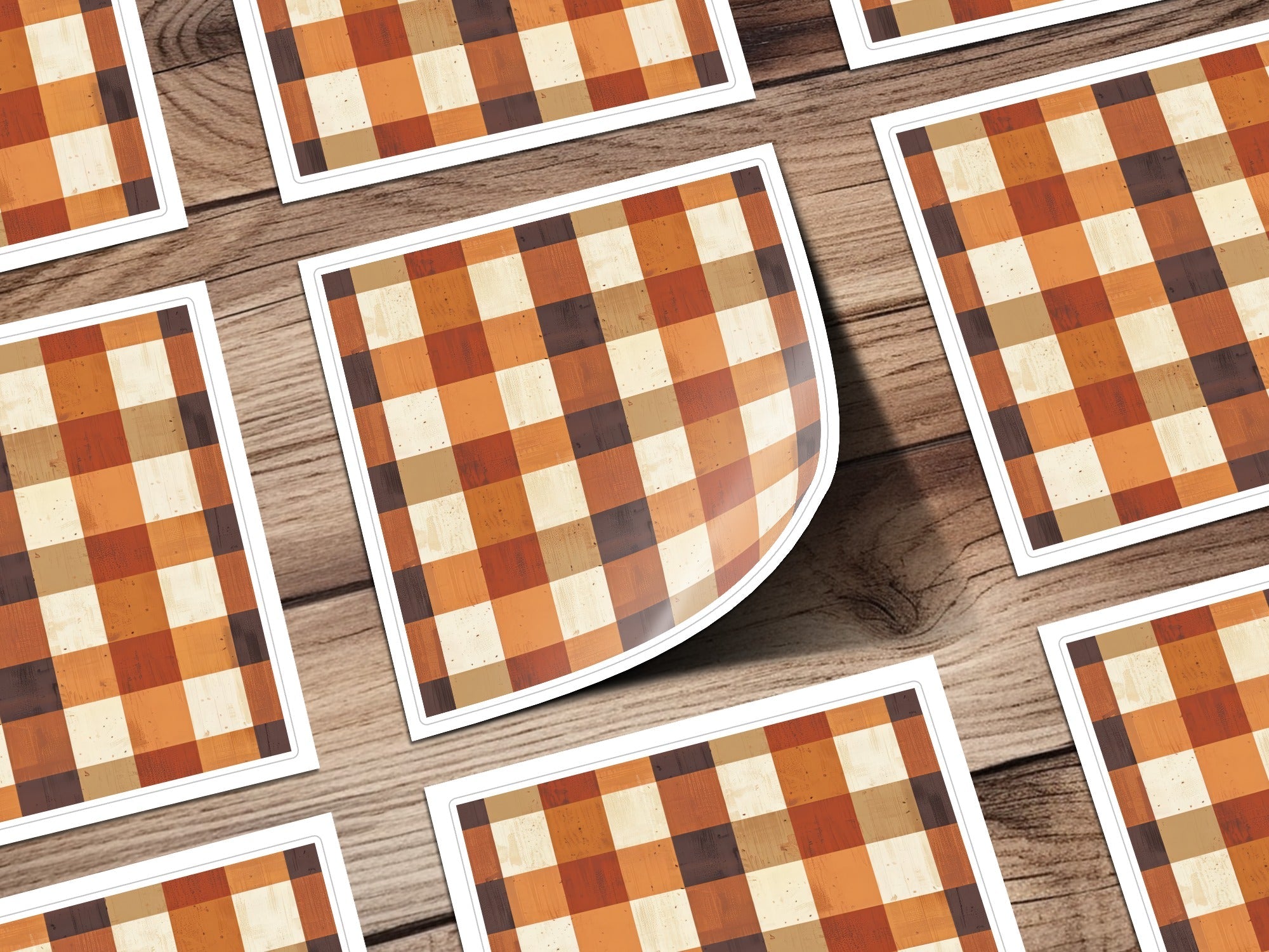 Plaid Digital Paper, Brown Tan Pattern, Check Seamless Design, Printable Background, Scrapbook Digital Texture, Commercial Use Digital - Moore and Mountain