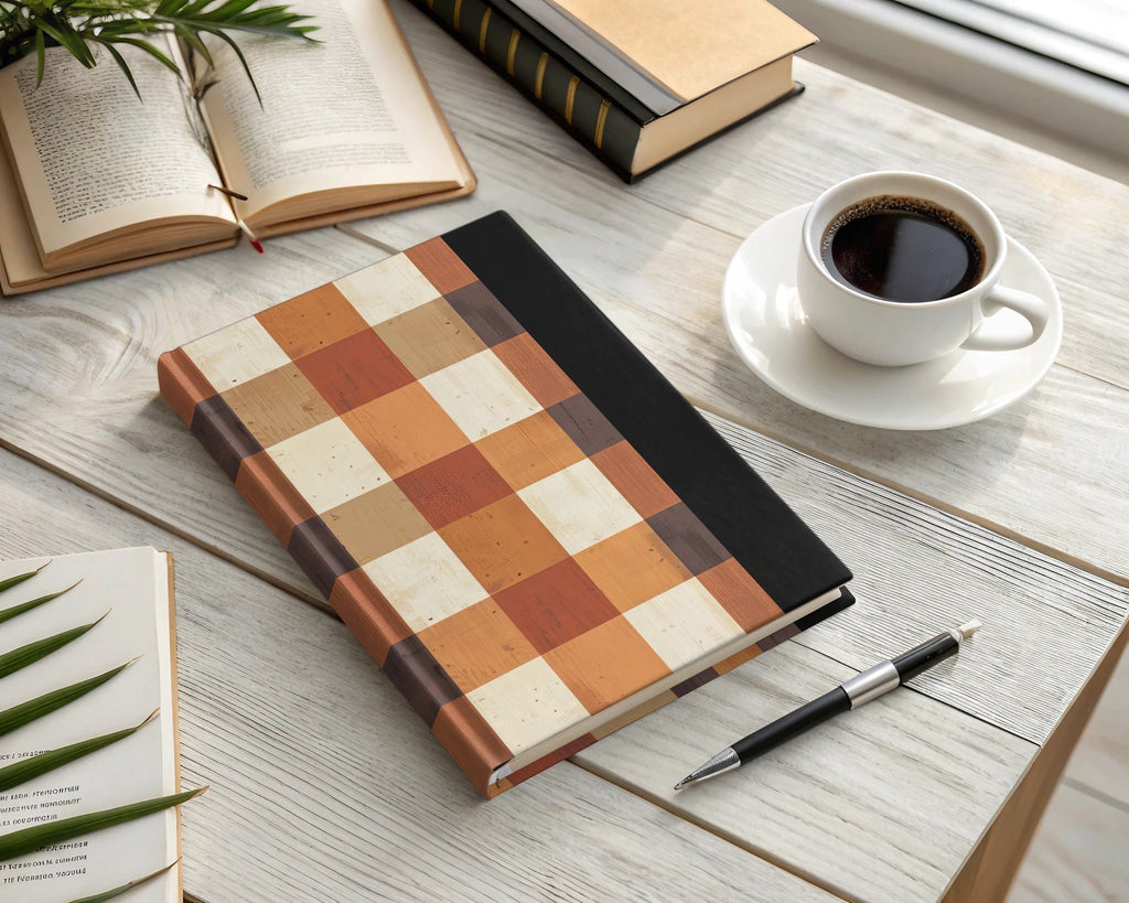 Plaid Digital Paper, Brown Tan Pattern, Check Seamless Design, Printable Background, Scrapbook Digital Texture, Commercial Use Digital - Moore and Mountain