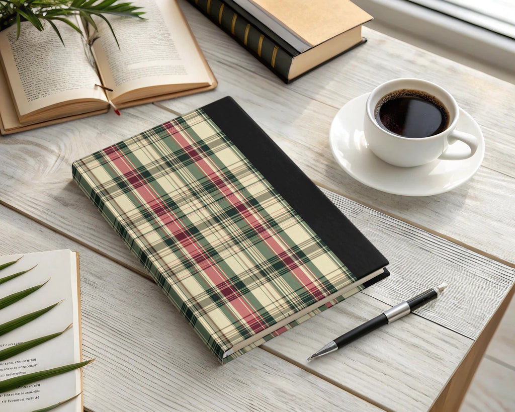 Plaid Patterns Classic Red Green and Beige Colour Digital - Moore and Mountain