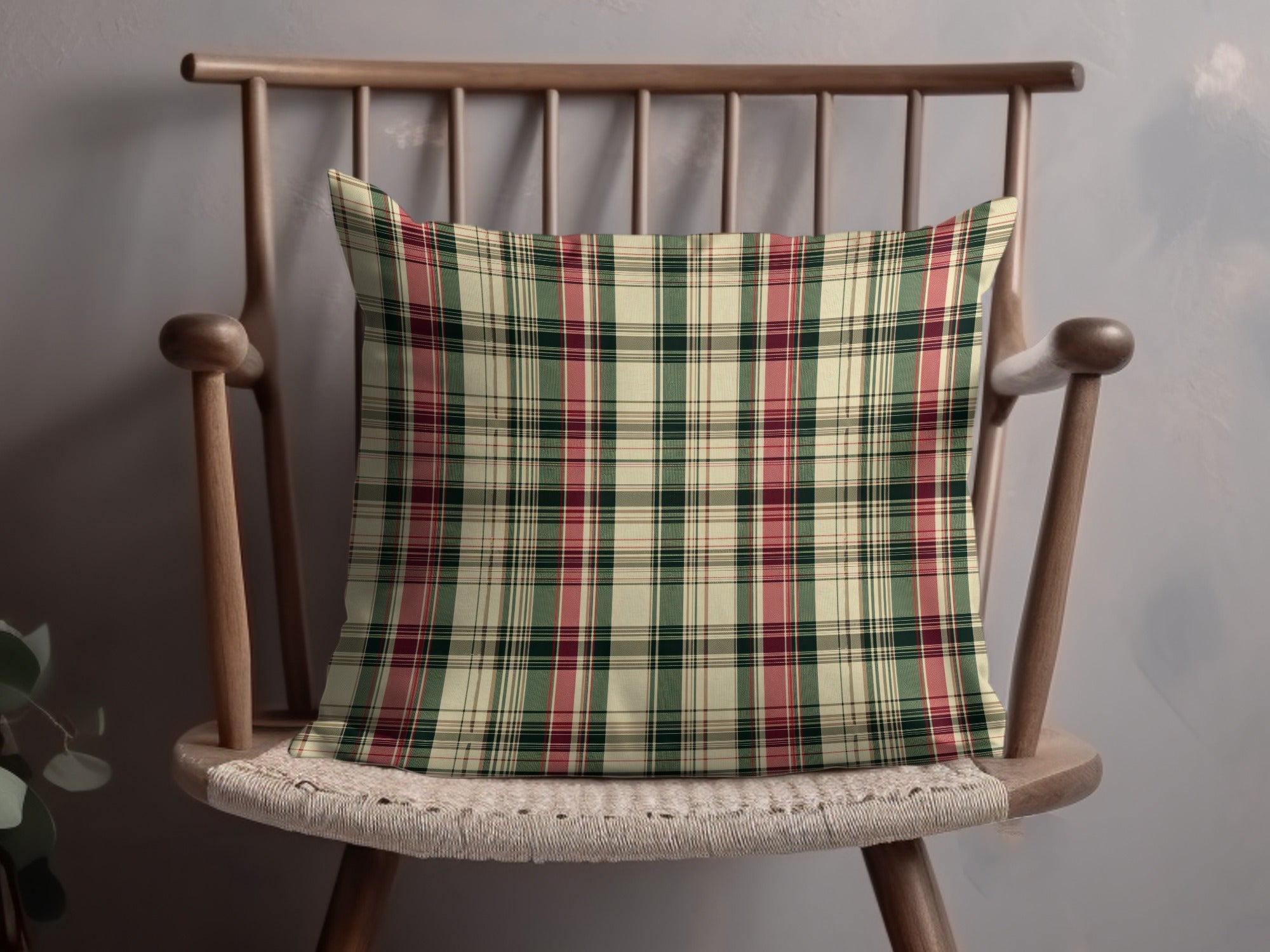 Plaid Patterns Classic Red Green and Beige Colour Digital - Moore and Mountain