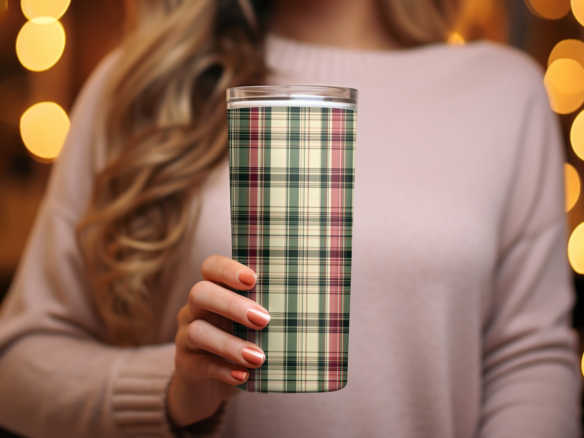 Plaid Patterns Classic Red Green and Beige Colour Digital - Moore and Mountain