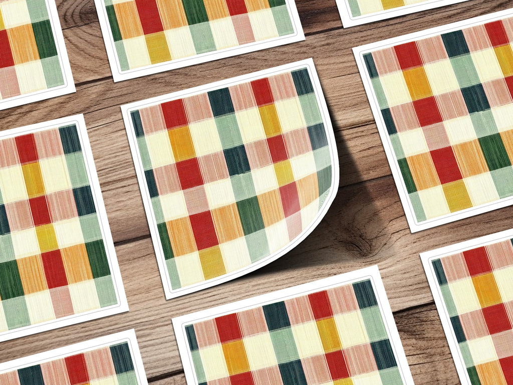 Plaid T Shirt Digital, Seamless Plaid Pattern, Checkered Fabric Tee, Retro Grid Design, Colorful Woven Plaid, Digital T Shirt - Moore and Mountain