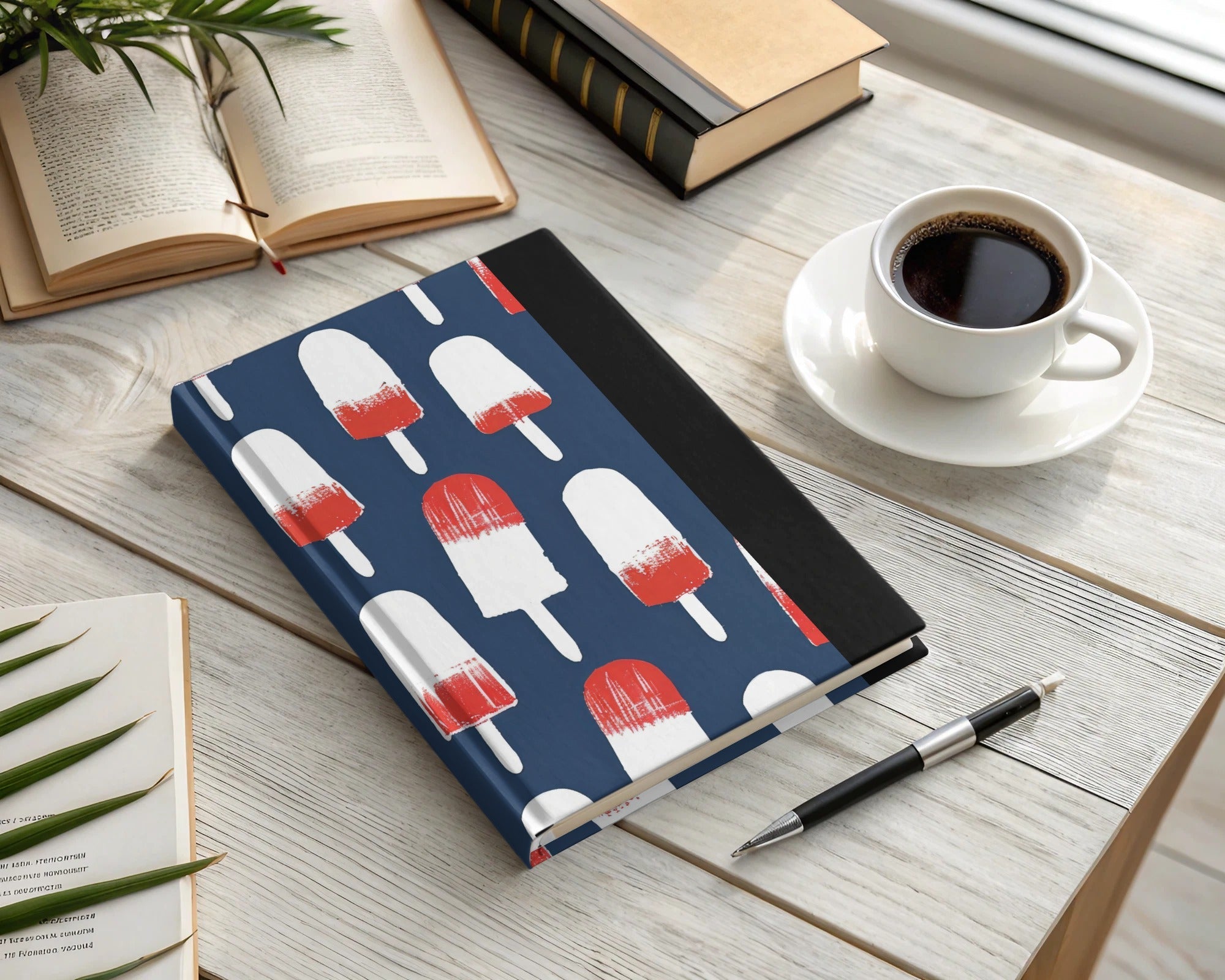 Popsicle Seamless Pattern Digital Paper, Red White Blue Design, Summer Print, 4th July Background, Patriotic Digital Download - Moore and Mountain