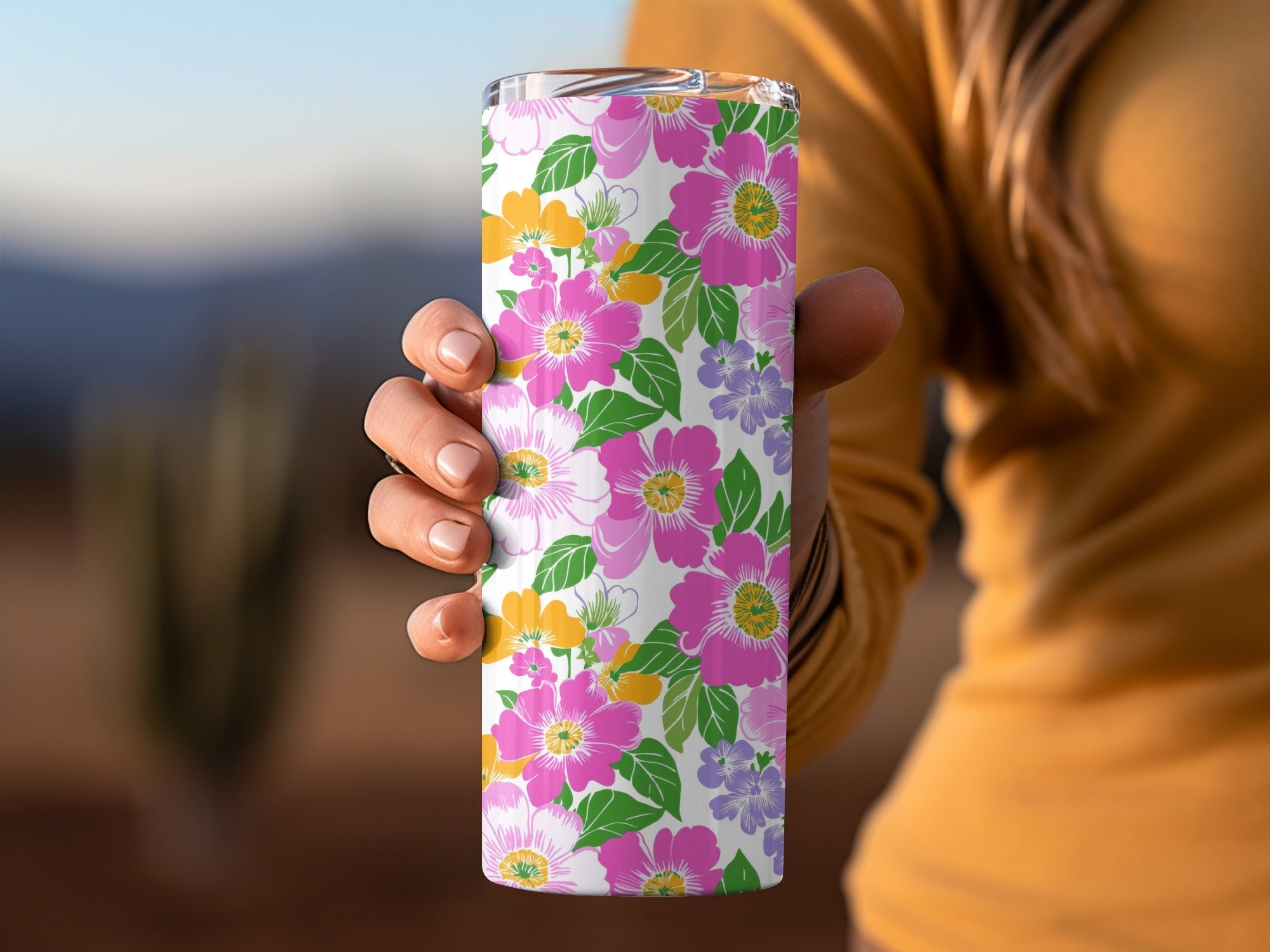 Preppy 60's Floral Pattern Seamless Pattern Digital Background, Pink Yellow Flowers, Fabric Design, Scrapbooking Paper, Digital Download - Moore and Mountain