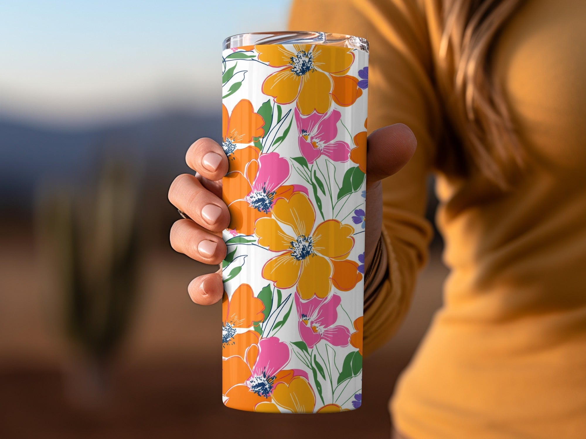 Preppy Orange Pink Floral Seamless Pattern, 90s Floral Pattern, Digital Background, Flower Repeat Pattern, Textile Design, Printable Art - Moore and Mountain